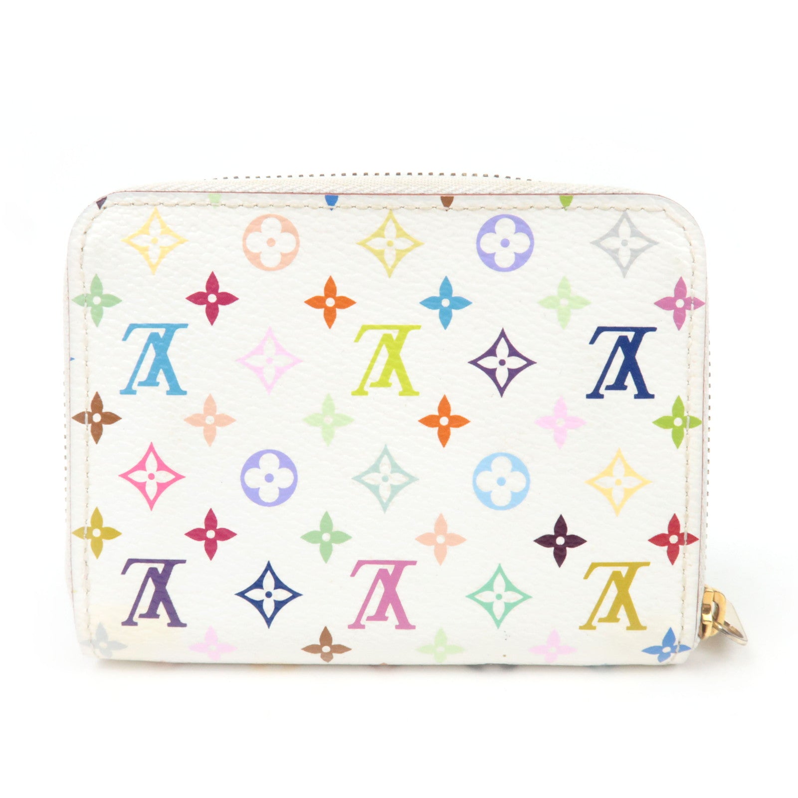 Louis Vuitton Monogram Multicolor Zippy Coin Purse Blanc M93741