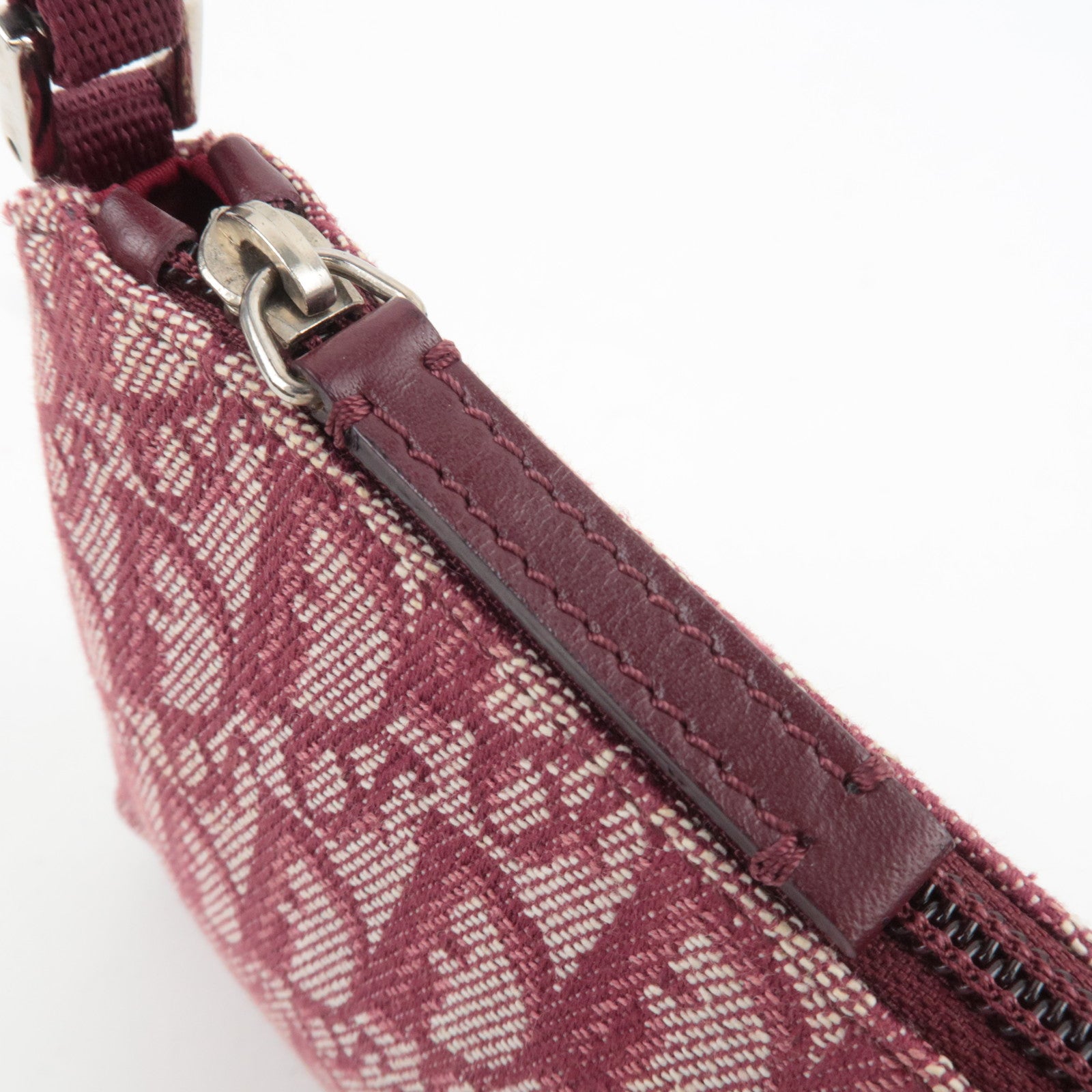 Christian Dior Trotter Canvas Shoulder Bag Red