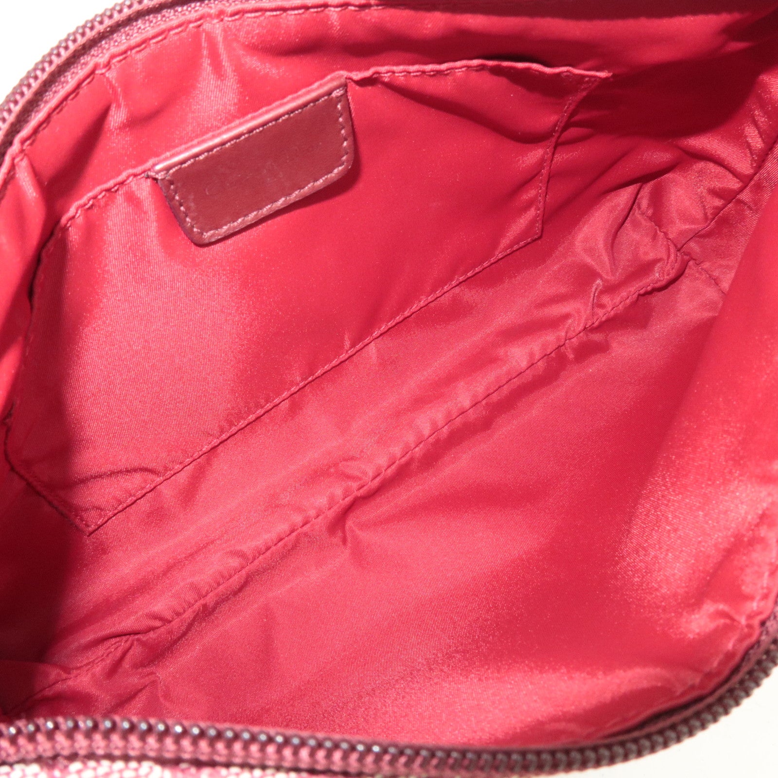 Christian Dior Trotter Canvas Shoulder Bag Red