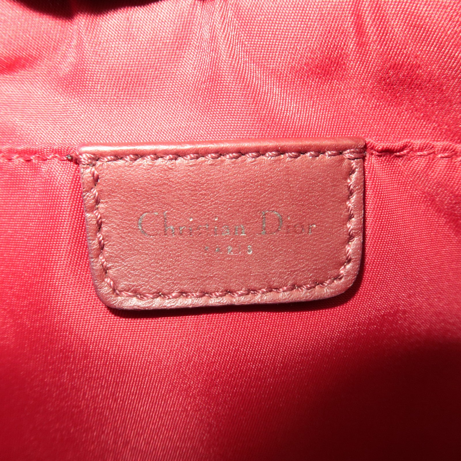 Christian Dior Trotter Canvas Shoulder Bag Red