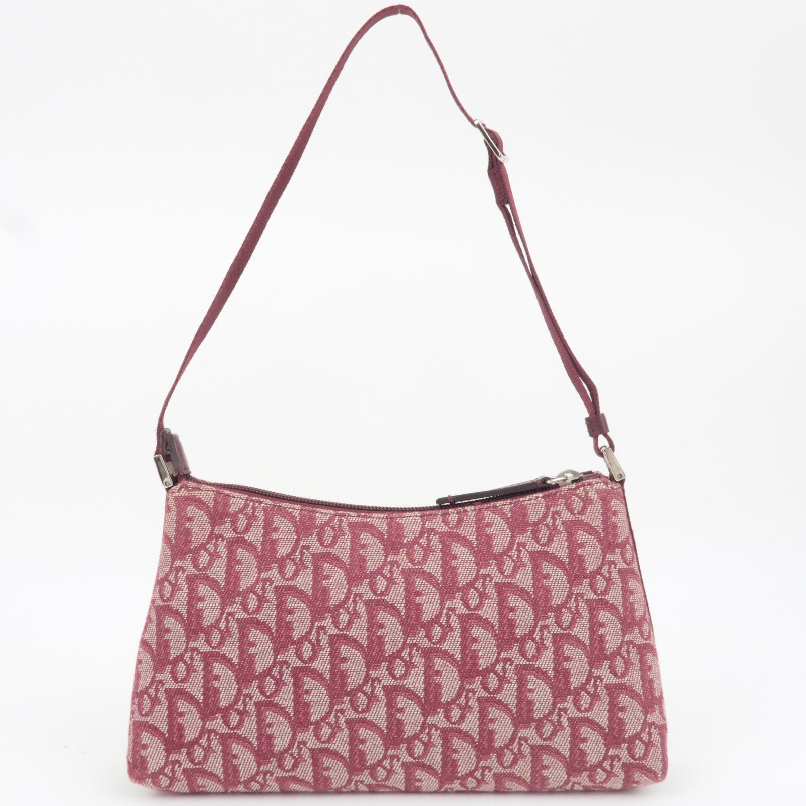 Christian Dior Trotter Canvas Shoulder Bag Red