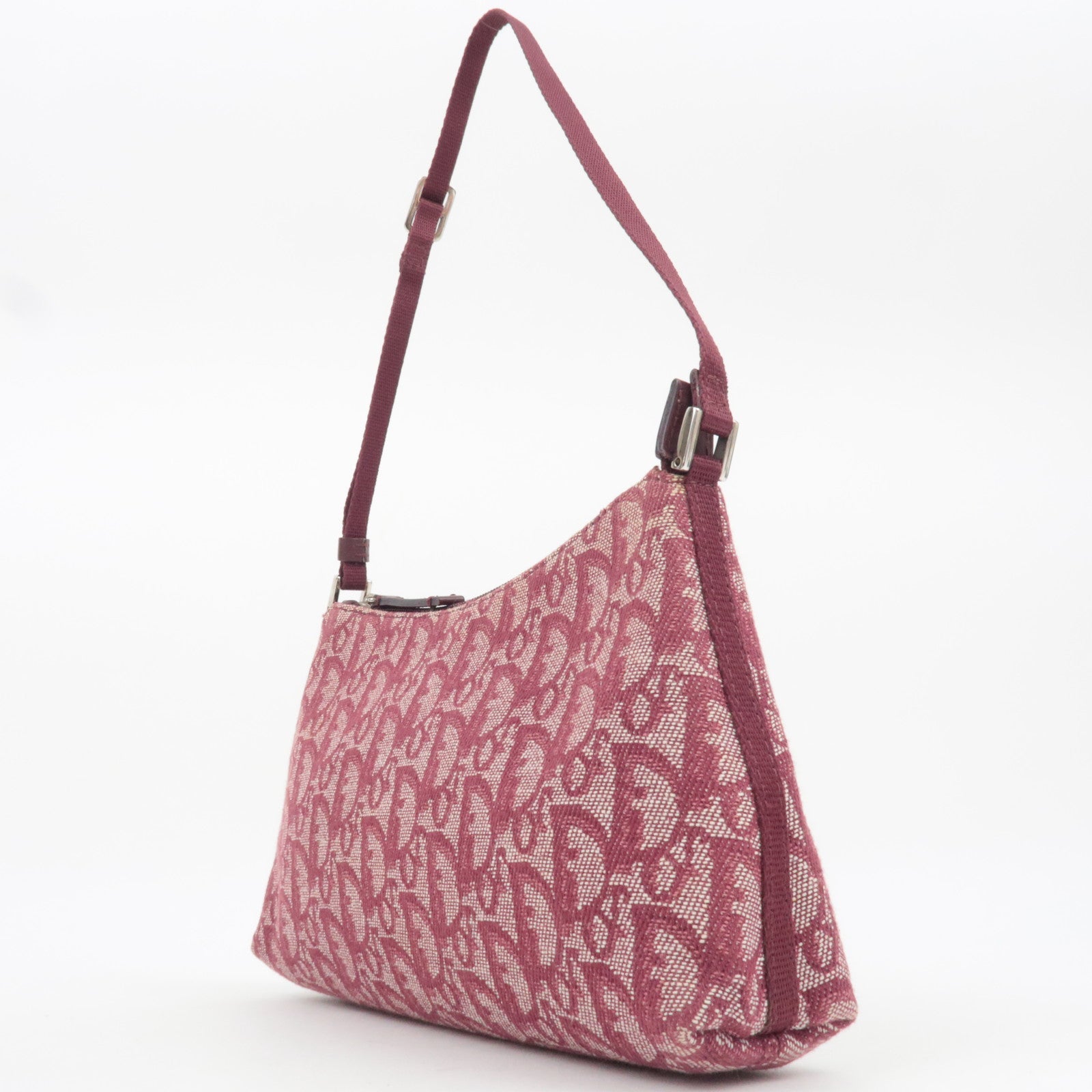 Christian Dior Trotter Canvas Shoulder Bag Red