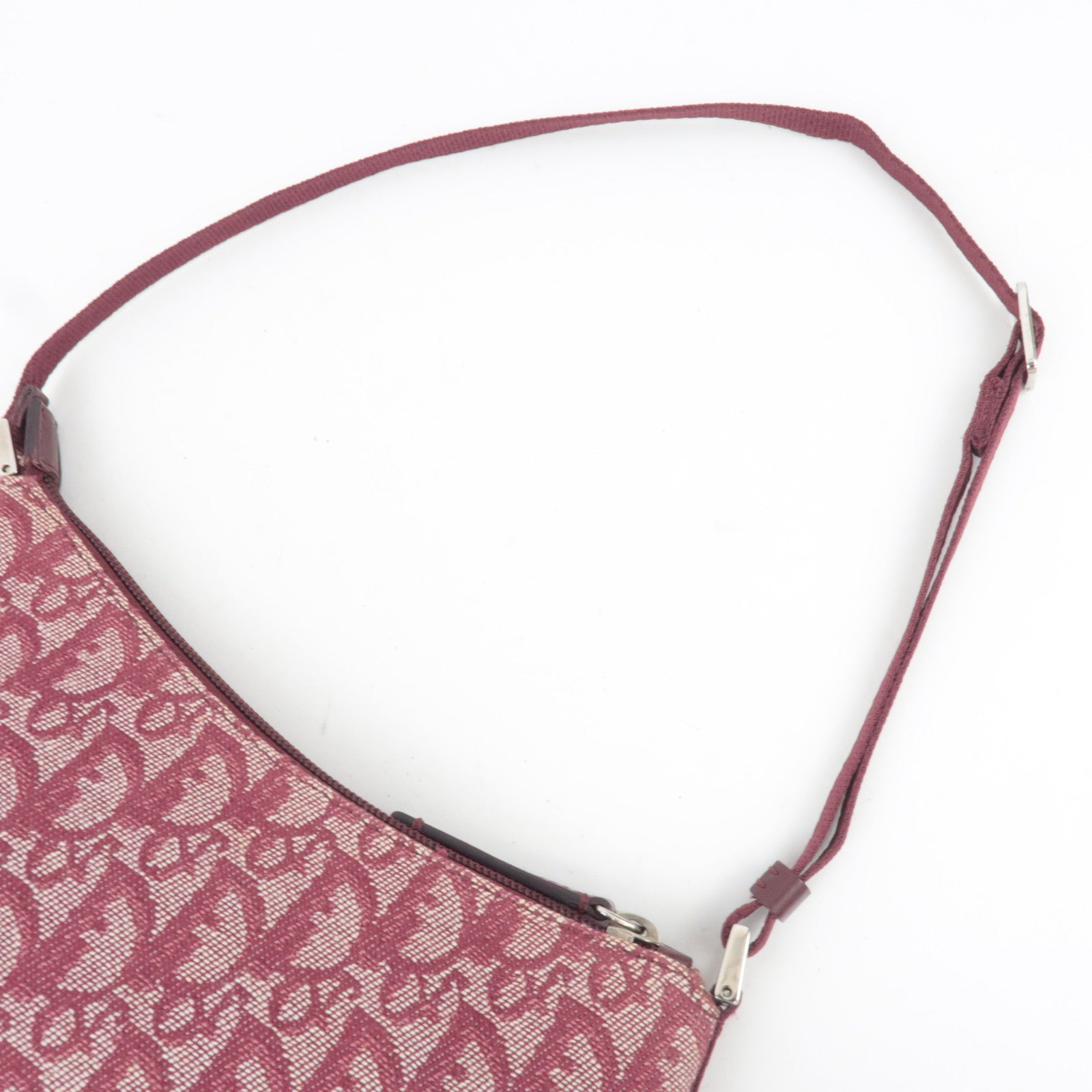 Christian Dior Trotter Canvas Shoulder Bag Red