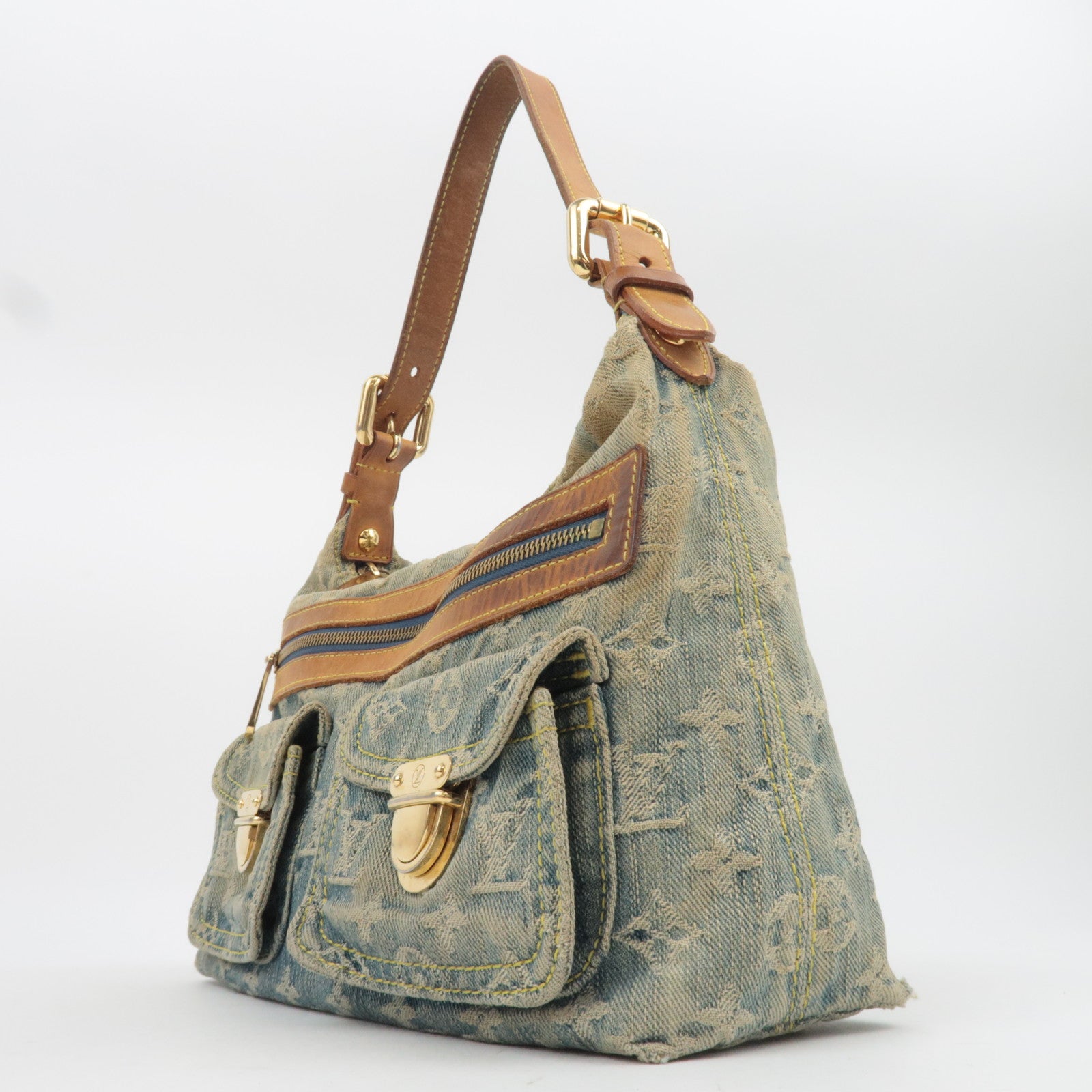 Louis Vuitton Monogram Denim Baggy PM Shoulder Bag M95049