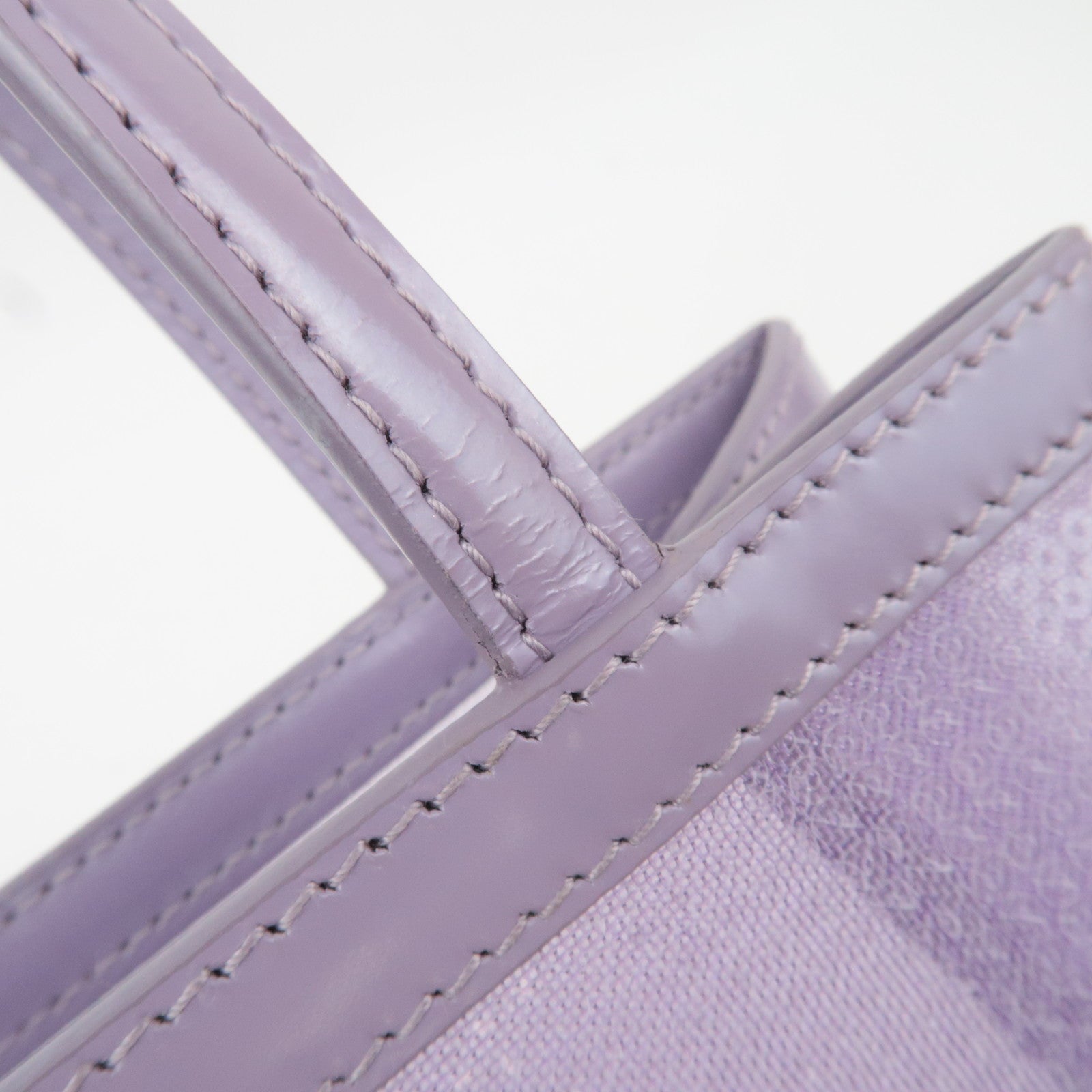PRADA Small Sequin Mesh Hand Bag Purple 1BG417
