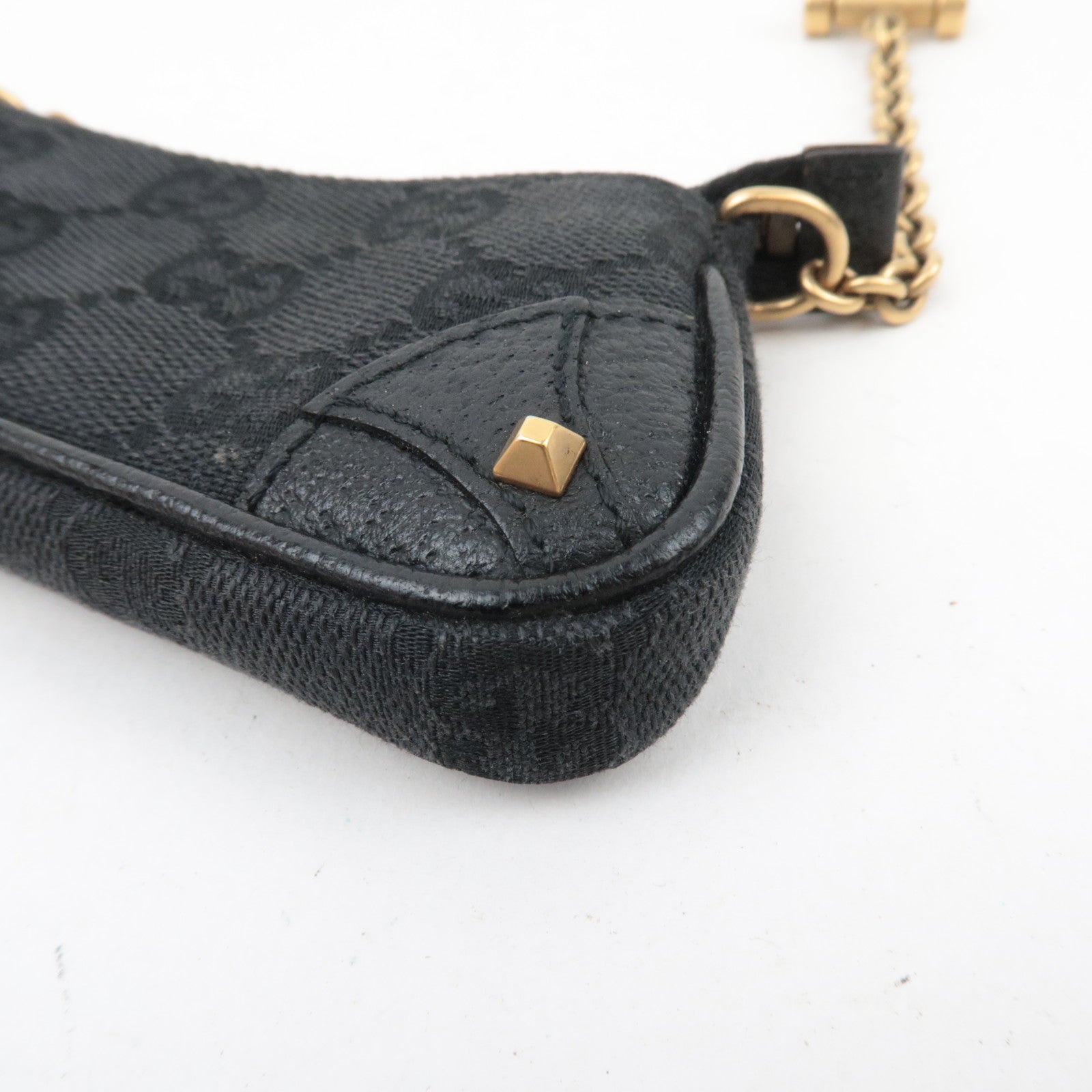 GUCCI GG Canvas Coin Case Black 120973