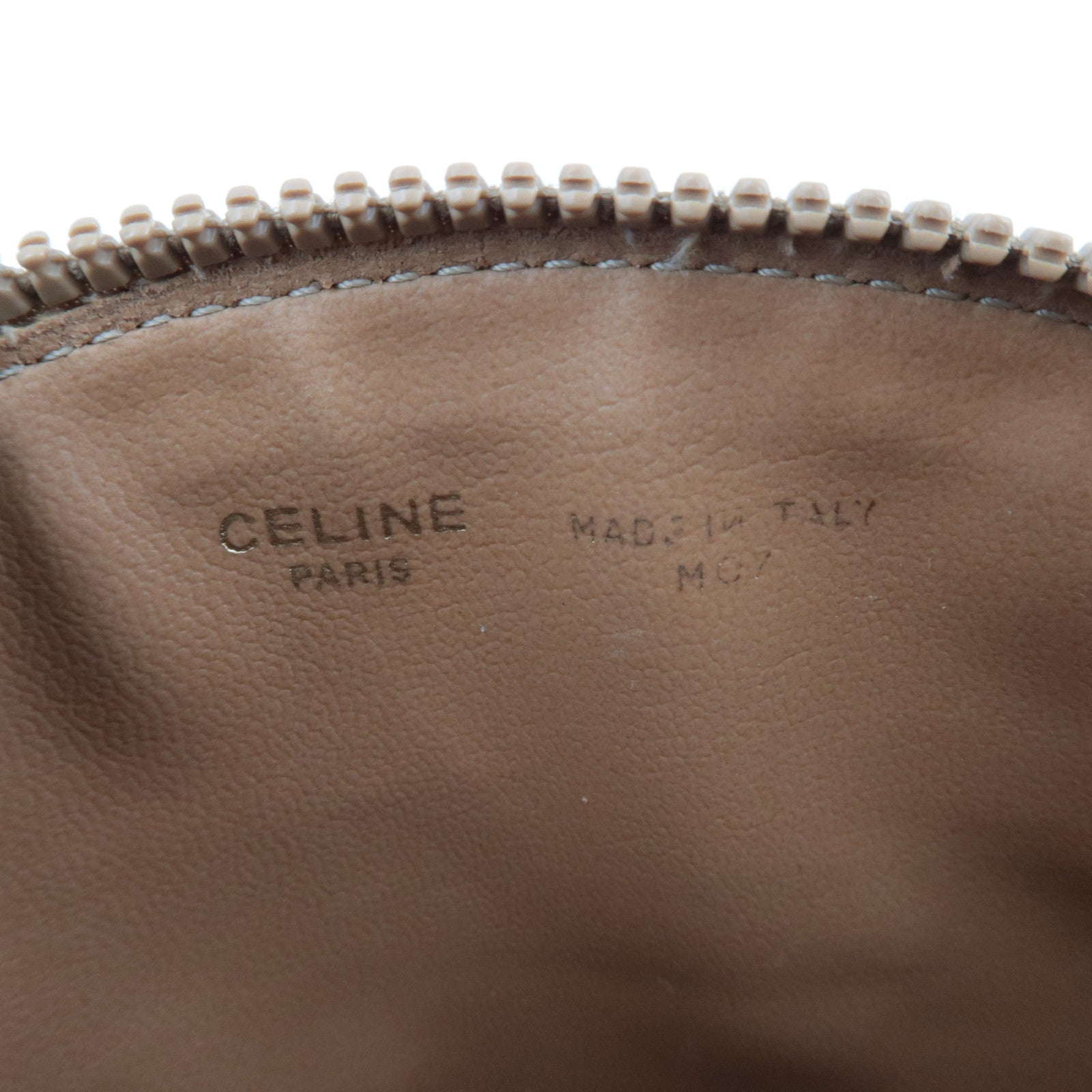 CELINE Macadam PVC Leather Pouch Brown
