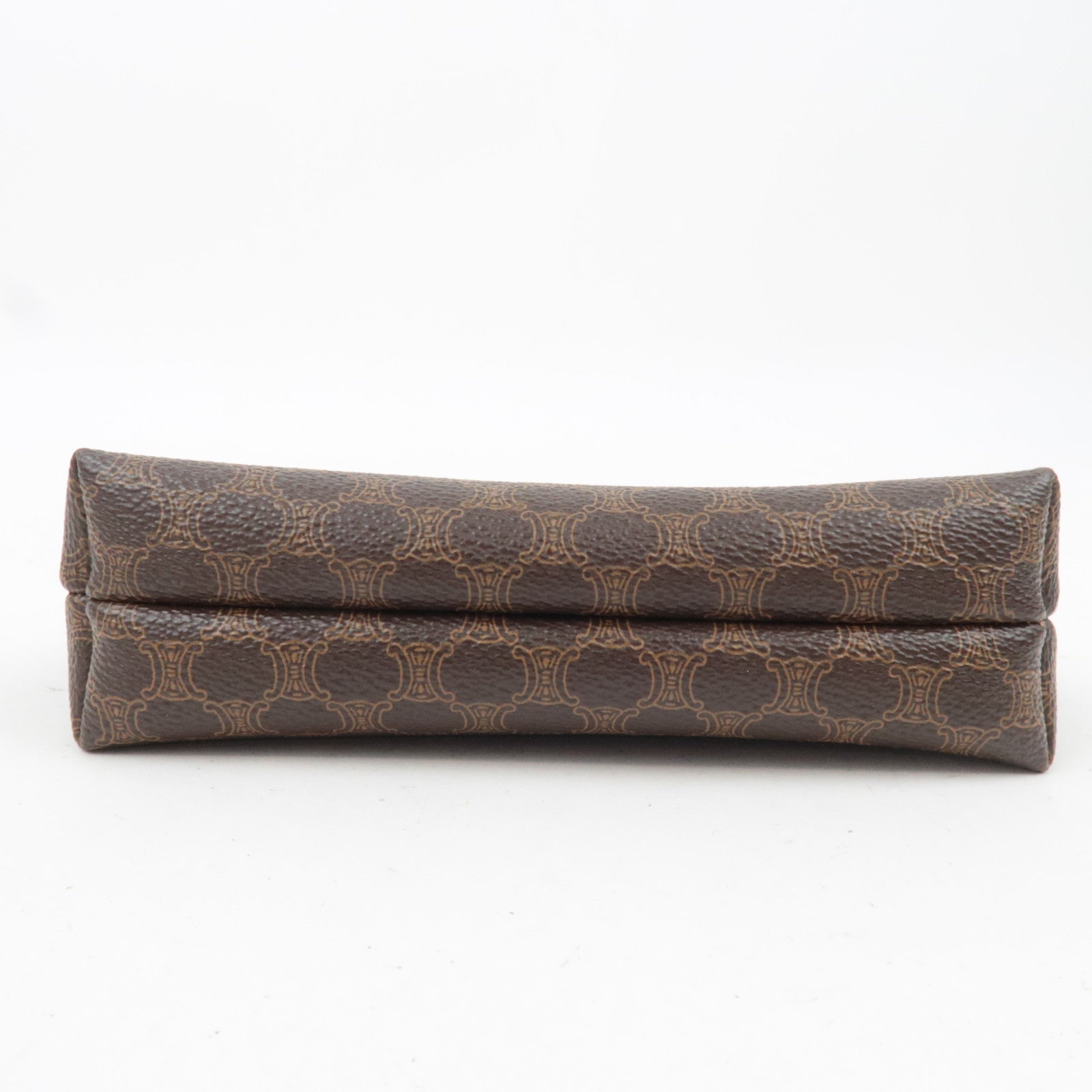 CELINE Macadam PVC Leather Pouch Brown