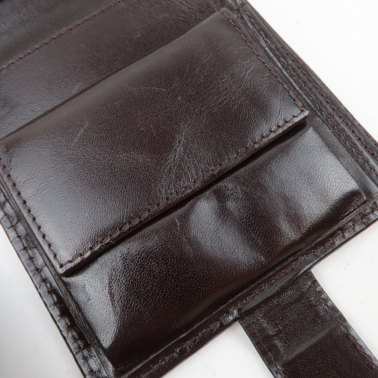 FENDI Zucca Canvas Wallet Brown Black 15814