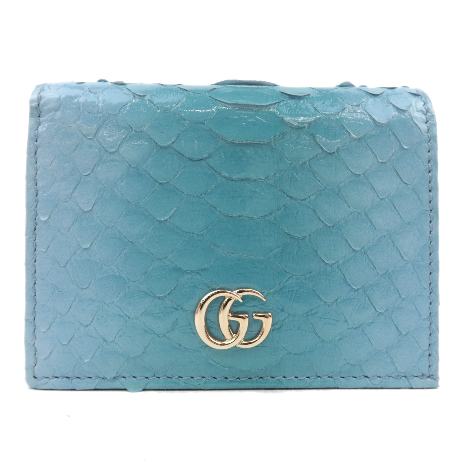 GUCCI GG Marmont Python Wallet Light Blue 45612688662