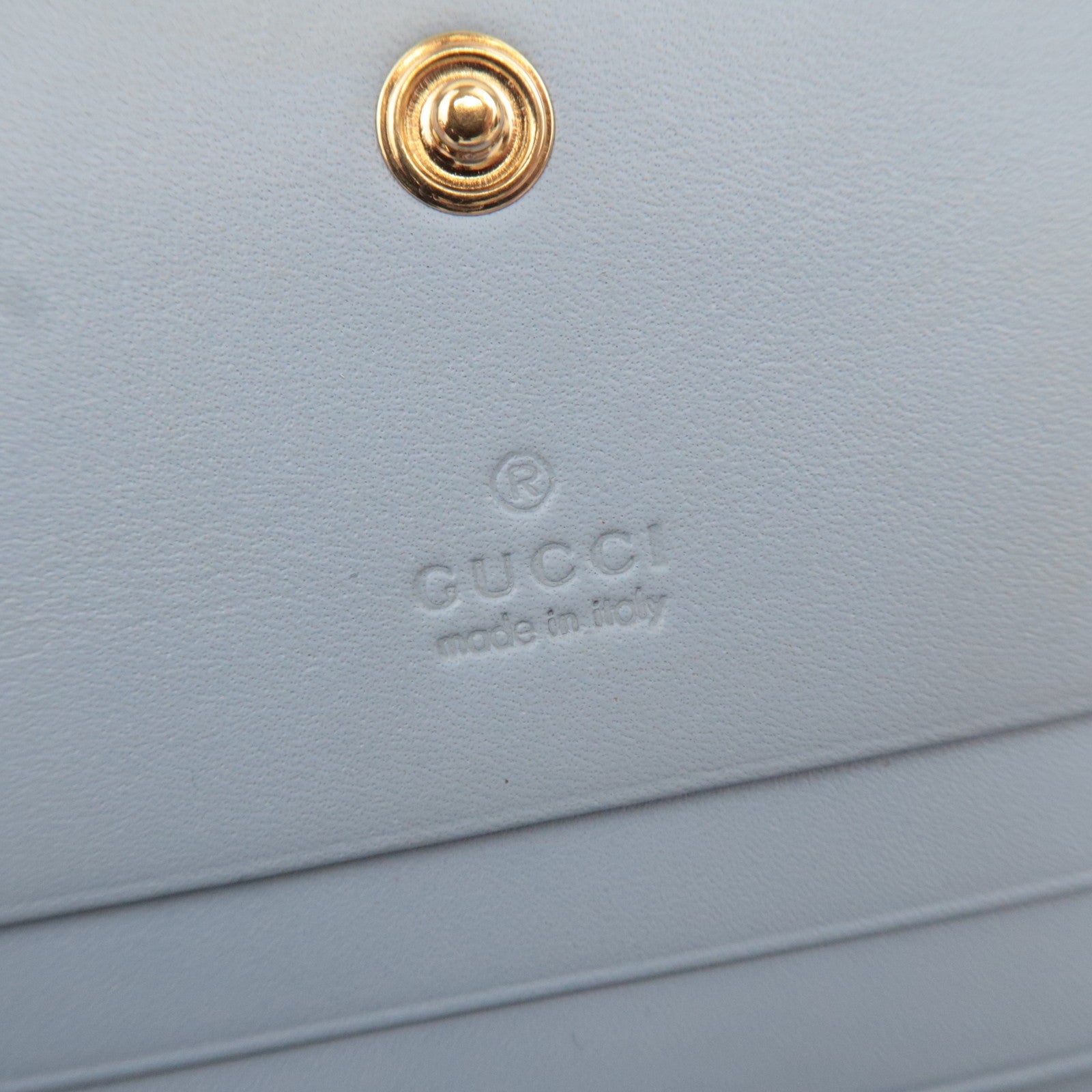 GUCCI GG Marmont Python Wallet Light Blue 456126