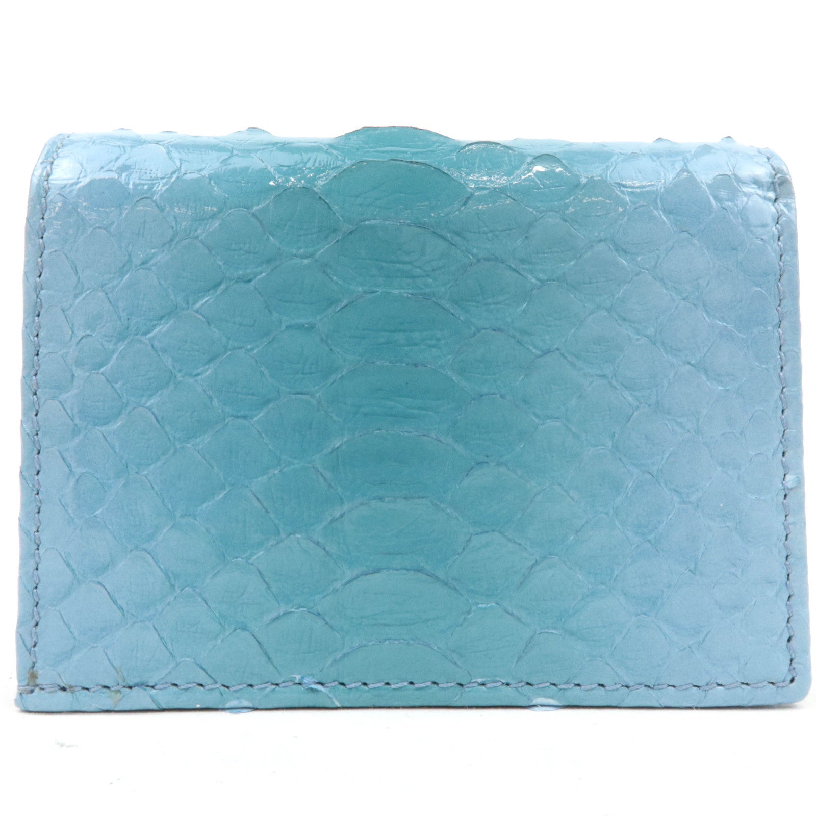 GUCCI GG Marmont Python Wallet Light Blue 456126