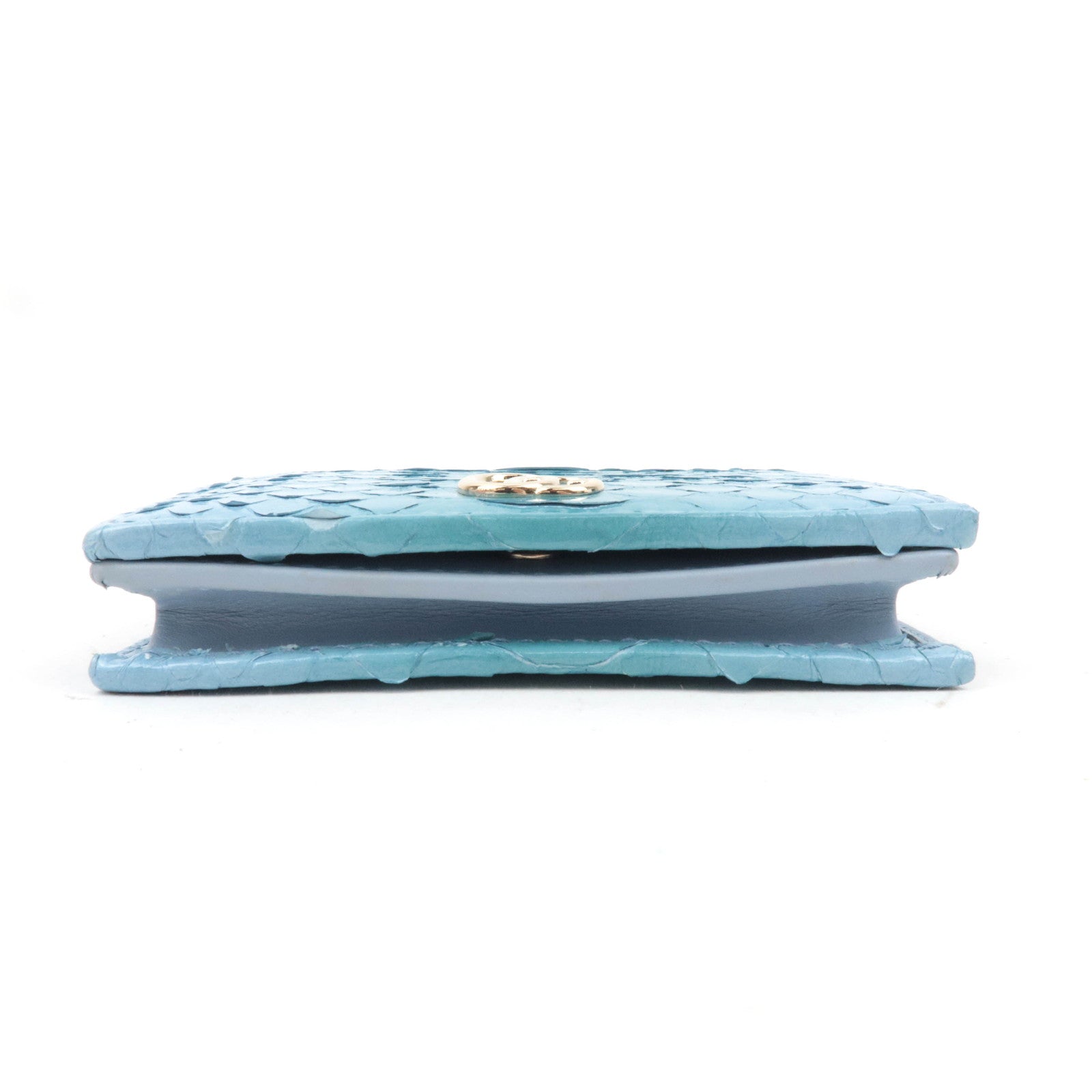 GUCCI GG Marmont Python Wallet Light Blue 456126