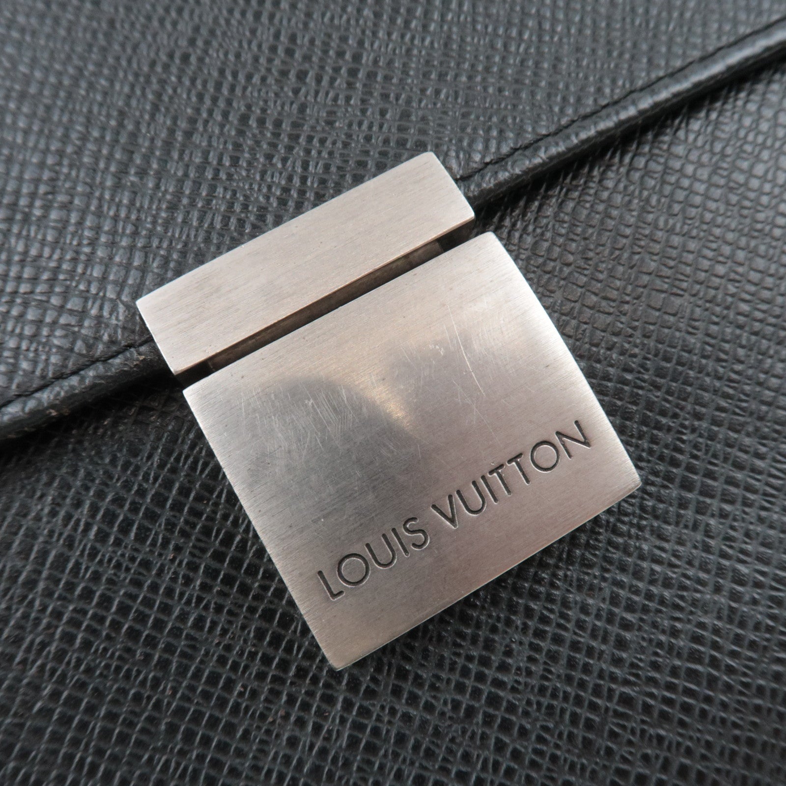 Louis Vuitton Taiga Selenga Clutch Bag Ardoise M30782