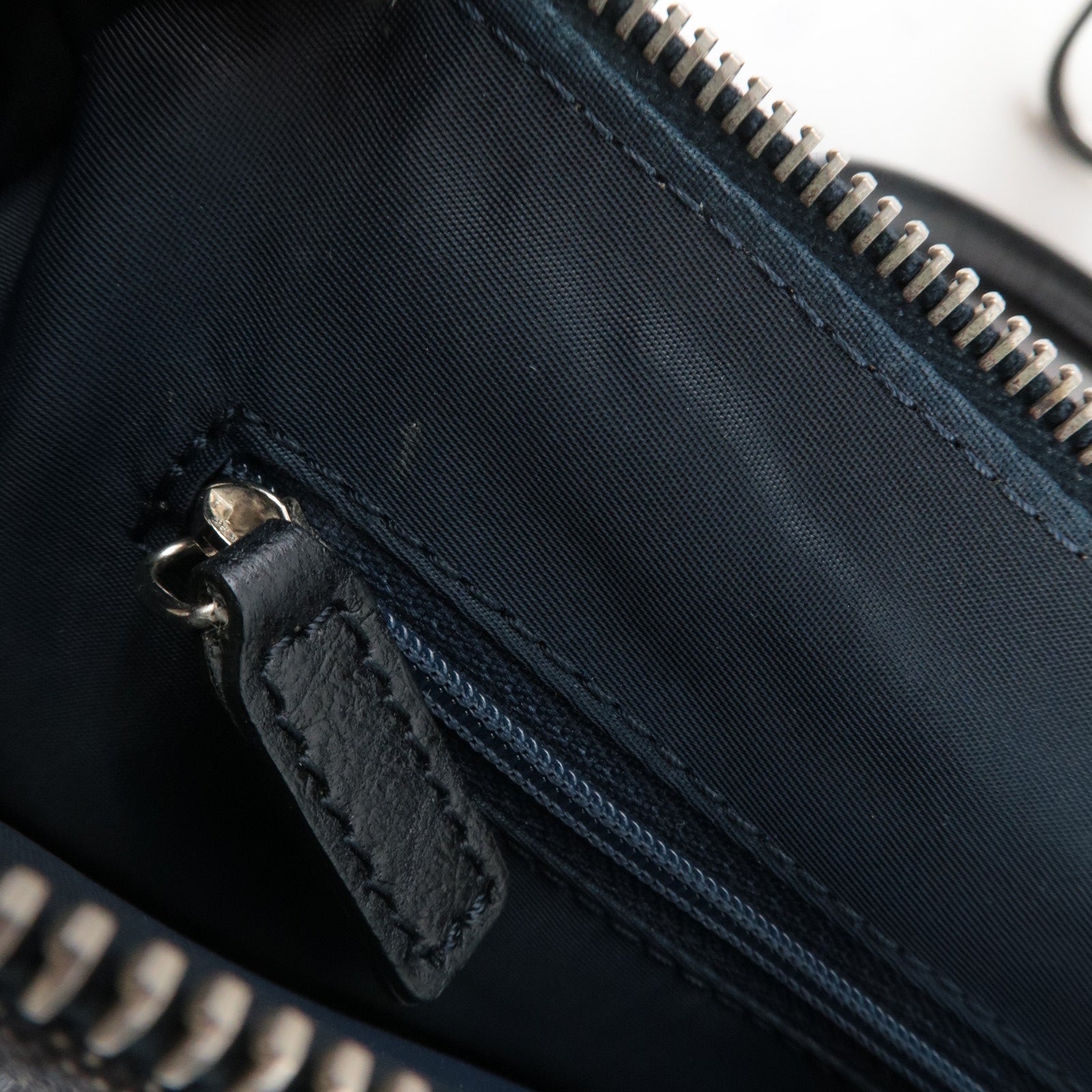 Christian Dior Flightline Denim Handbag Navy Orange