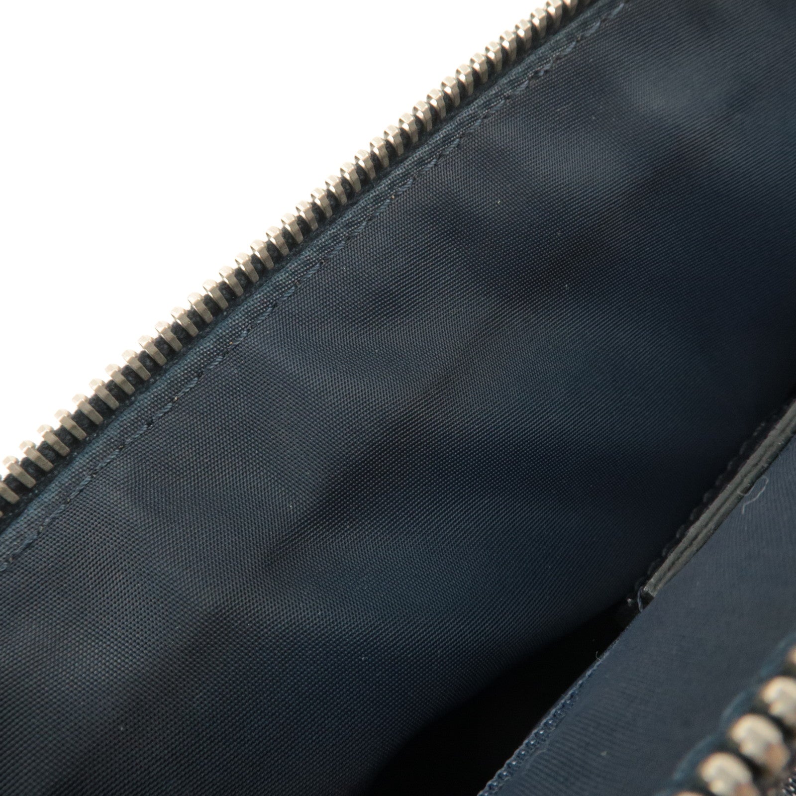 Christian Dior Flightline Denim Handbag Navy Orange