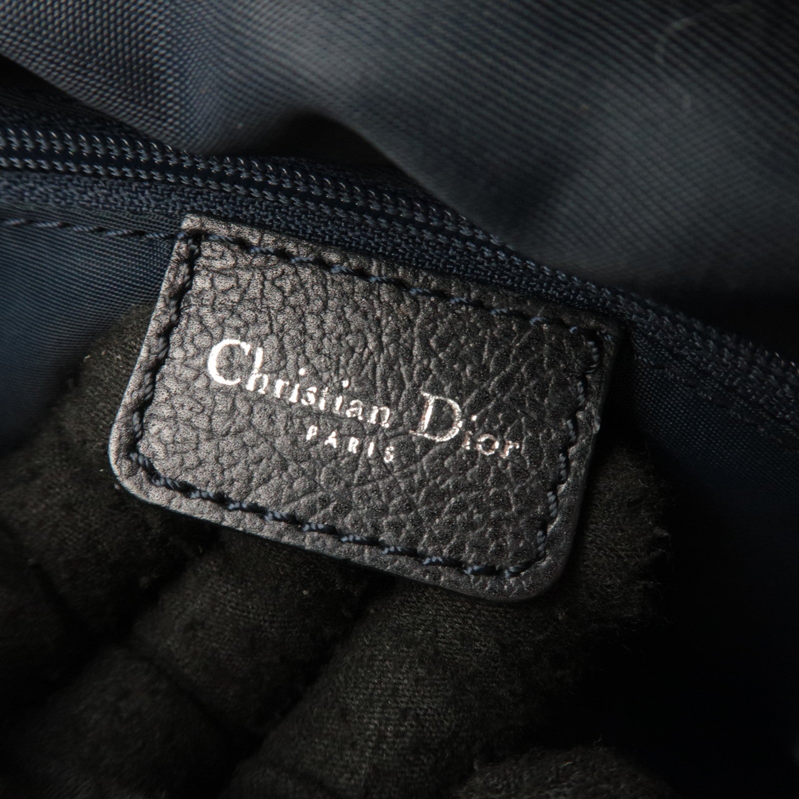 Christian Dior Flightline Denim Handbag Navy Orange