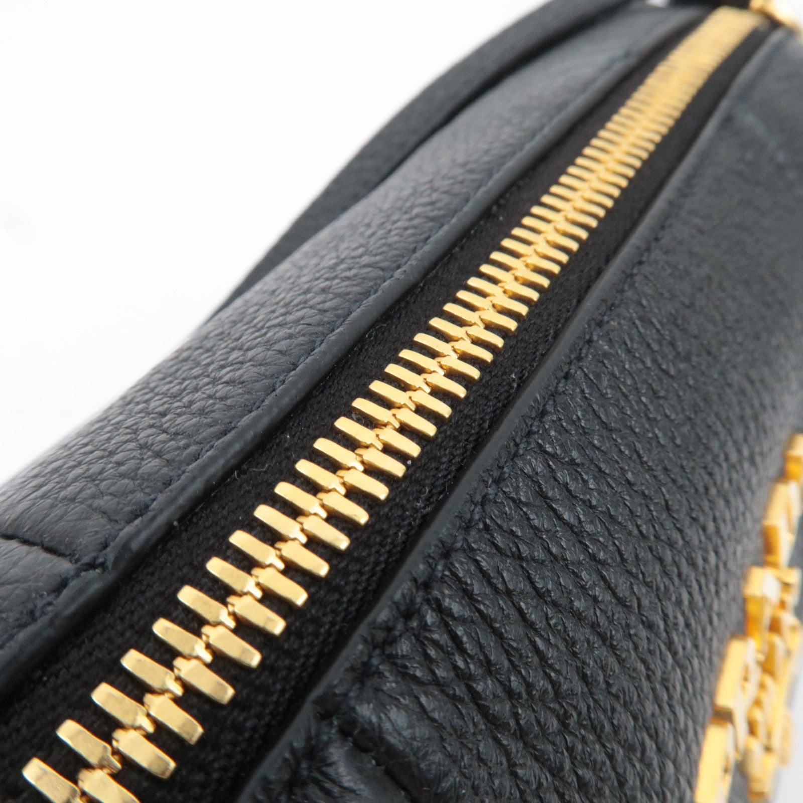 PRADA Vitello Phoenix Leather Shoulder Bag Black 1BH157