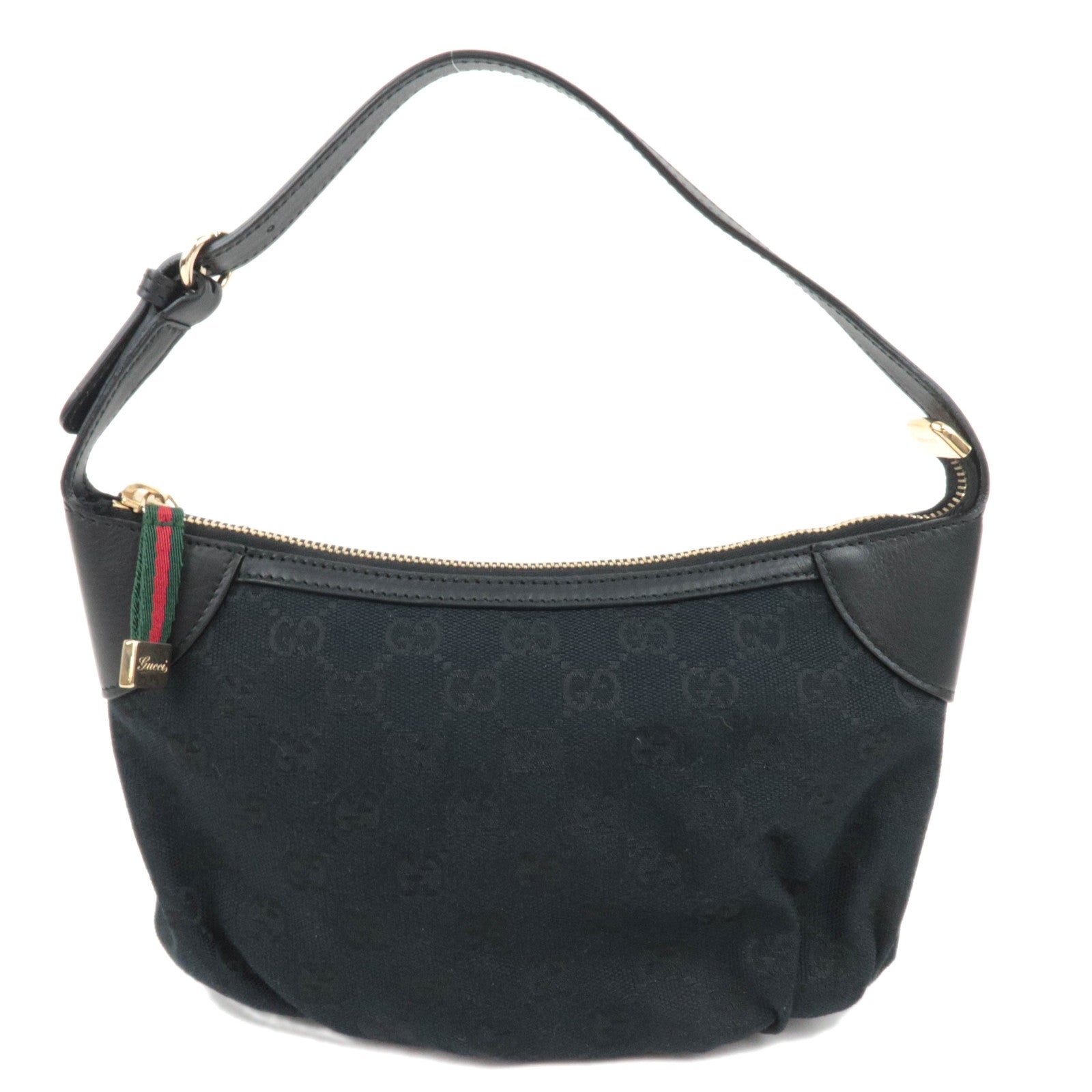 GUCCI Sherry GG Canvas Shoulder Bag Black 22409388697