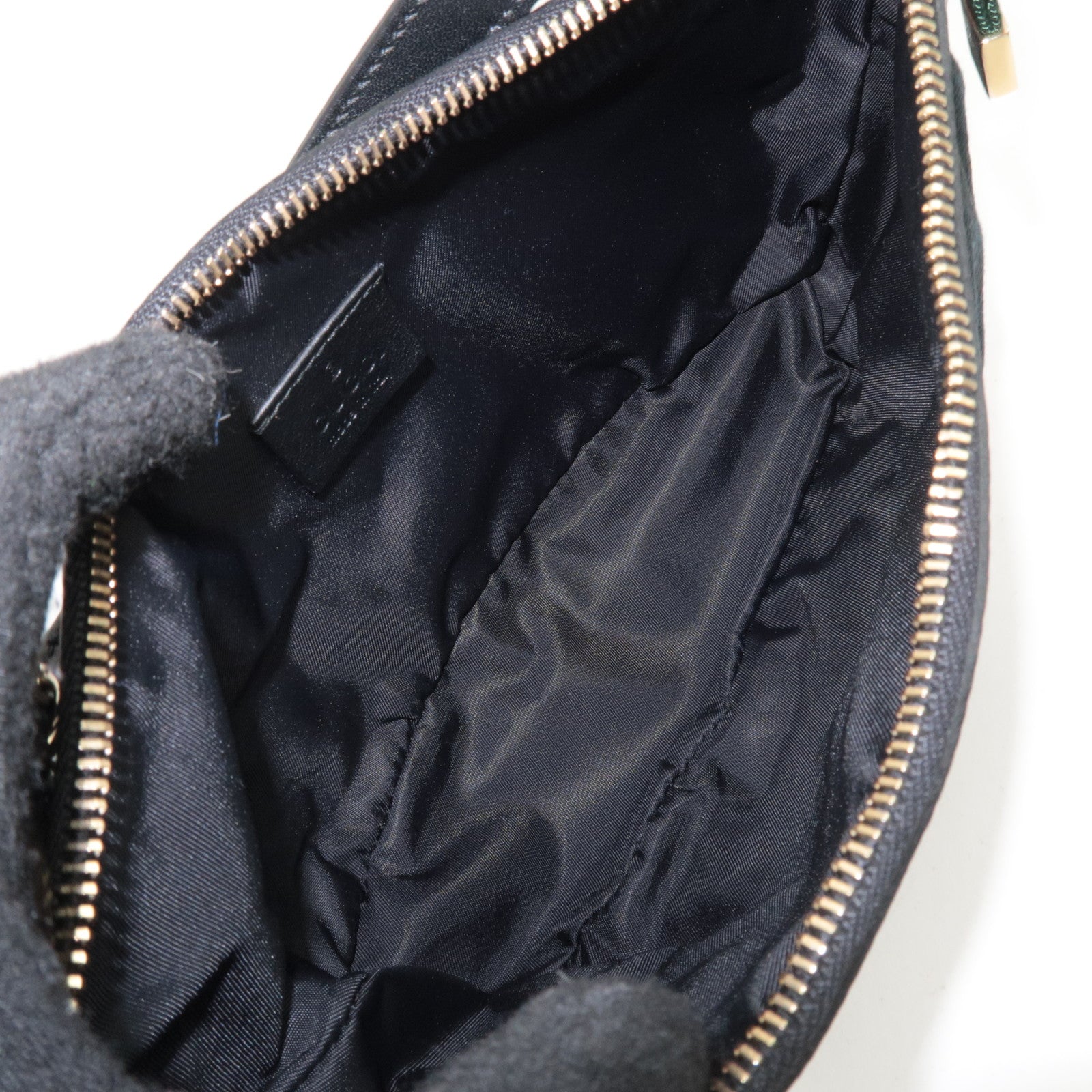 GUCCI Sherry GG Canvas Shoulder Bag Black 224093