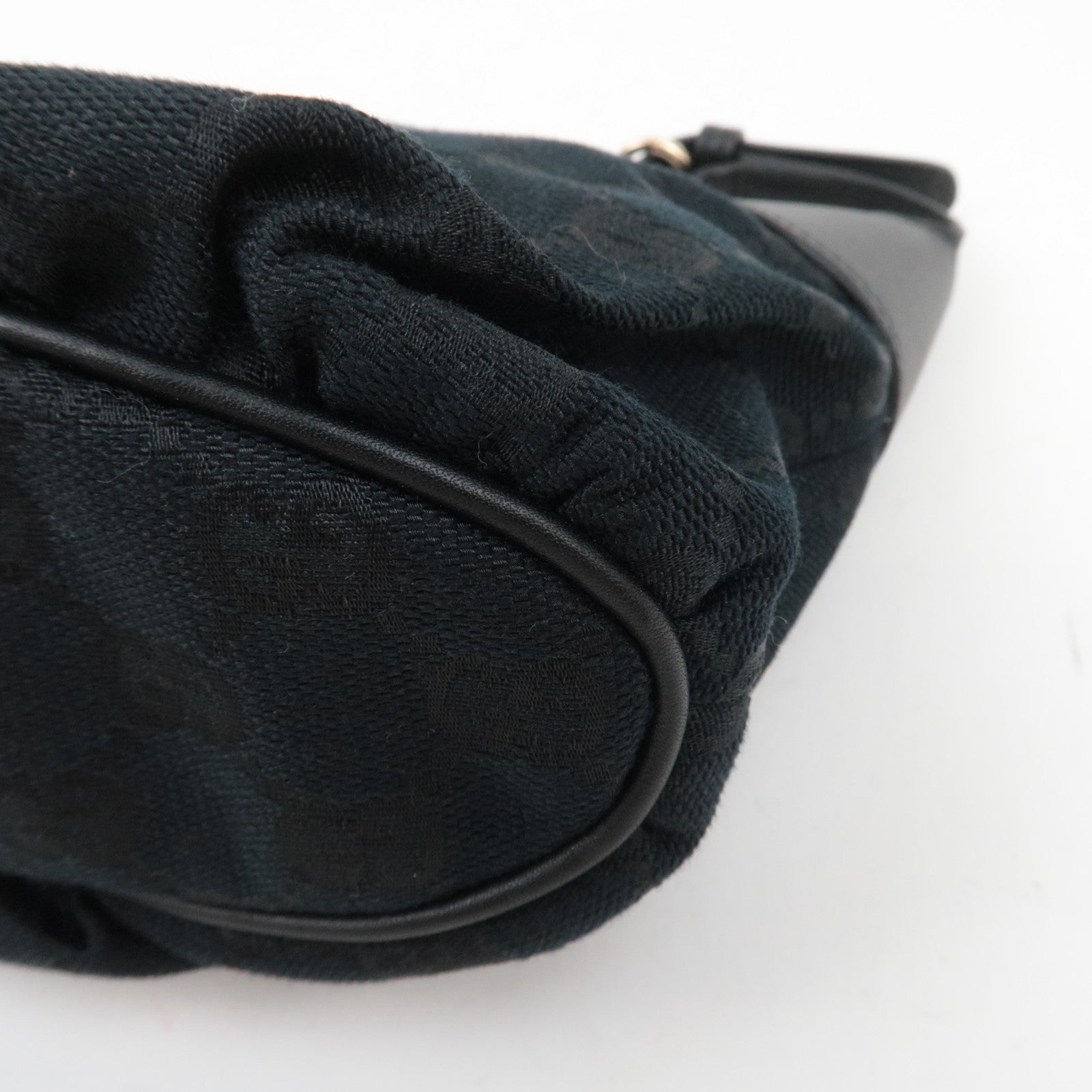 GUCCI Sherry GG Canvas Shoulder Bag Black 224093