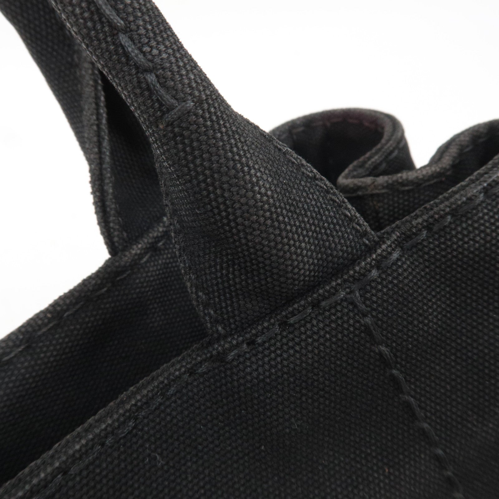 PPRADA Canapa Mini 2Way Canvas Tote Bag Black 1BG439