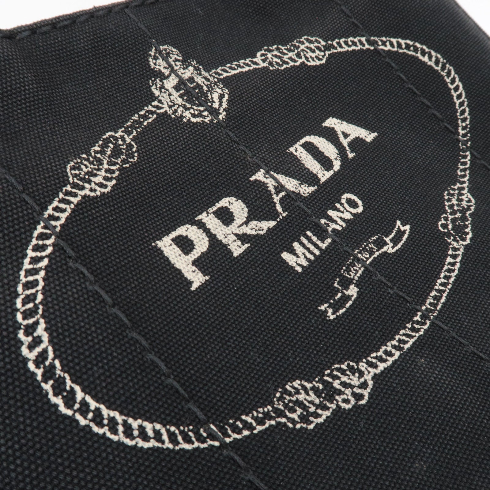 PPRADA Canapa Mini 2Way Canvas Tote Bag Black 1BG439