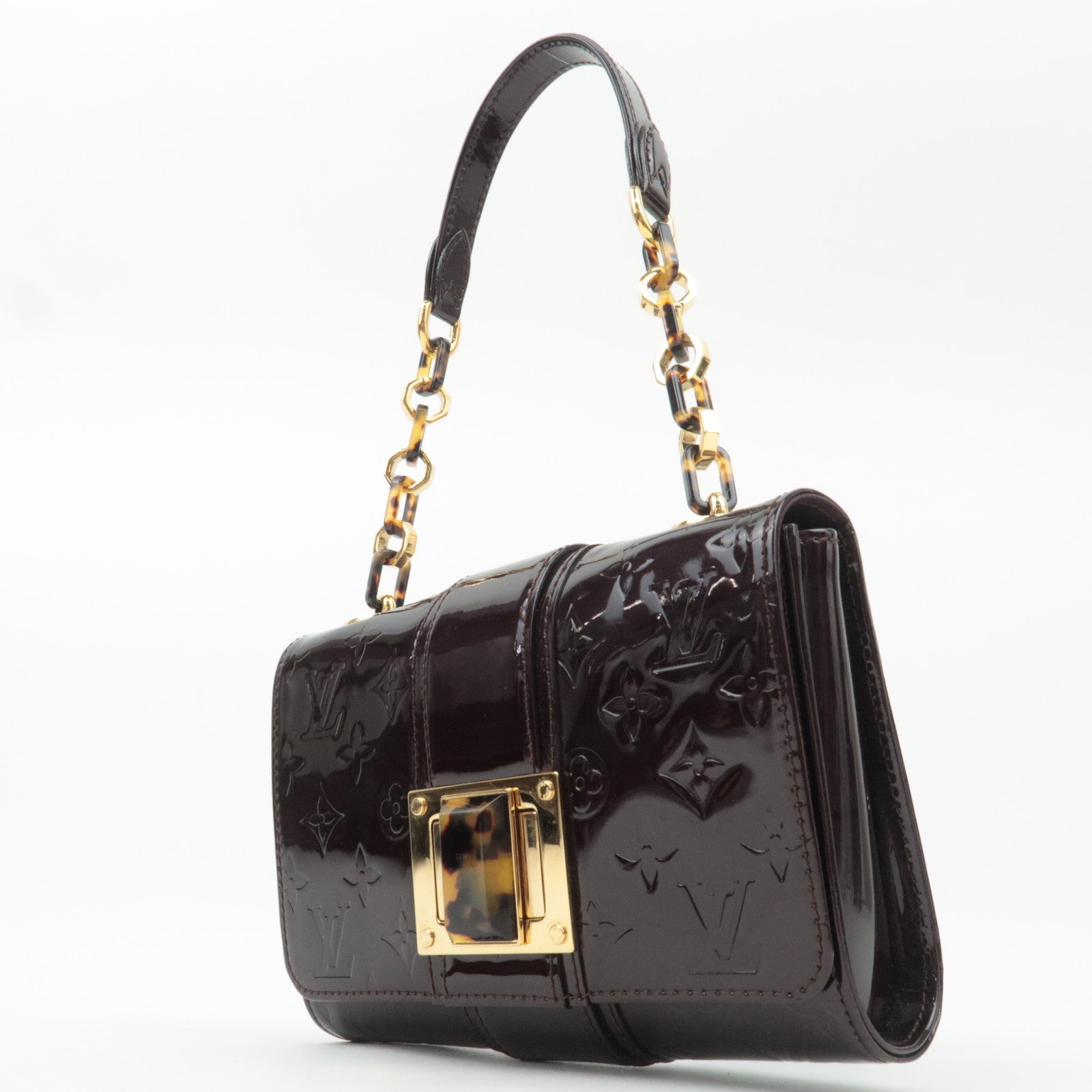 Louis Vuitton Monogram Vernis Vermont Avenue Shoulder Bag Amarante M91279