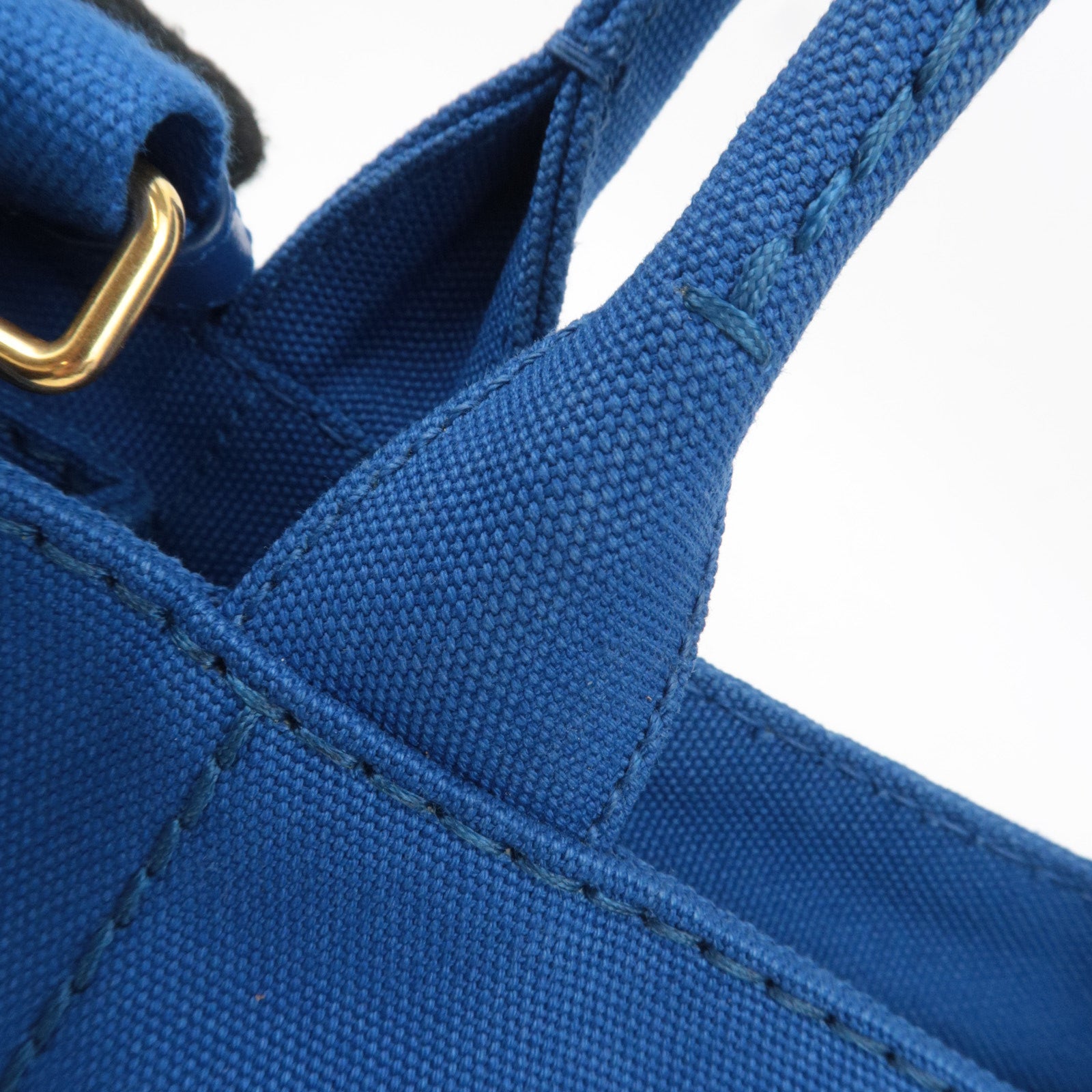 PPRADA Canapa Mini 2Way Canvas Tote Bag Blue 1BG439