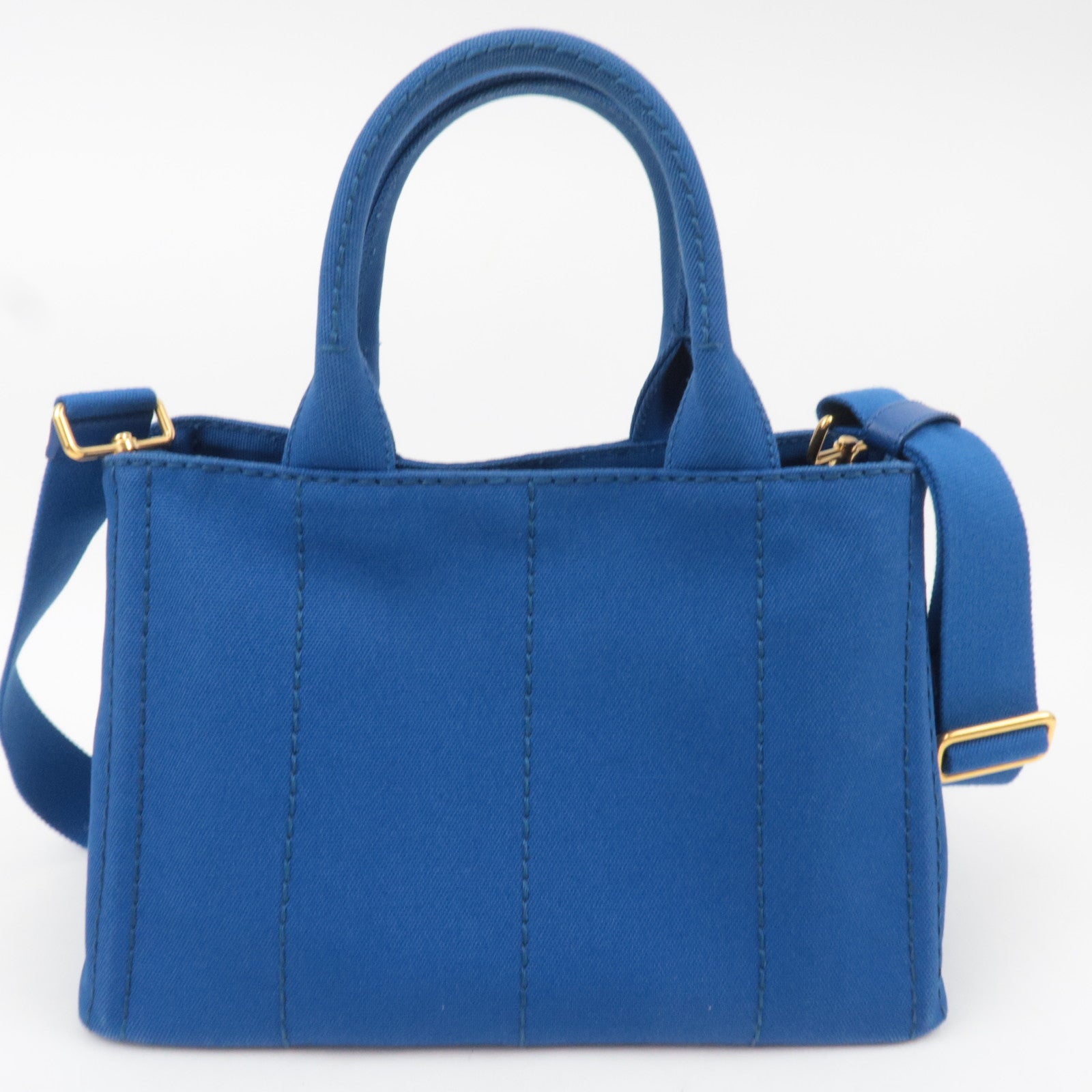 PPRADA Canapa Mini 2Way Canvas Tote Bag Blue 1BG439