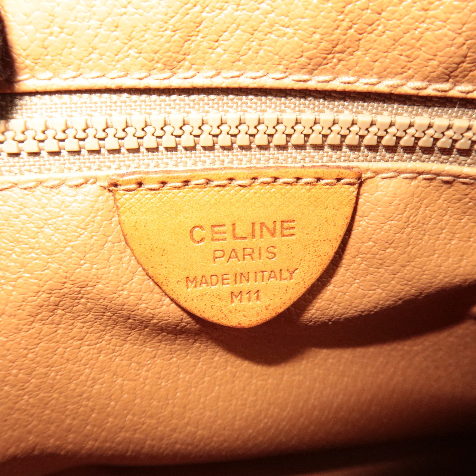CELINE Macadam PVC Leather Shoulder Bag Brown