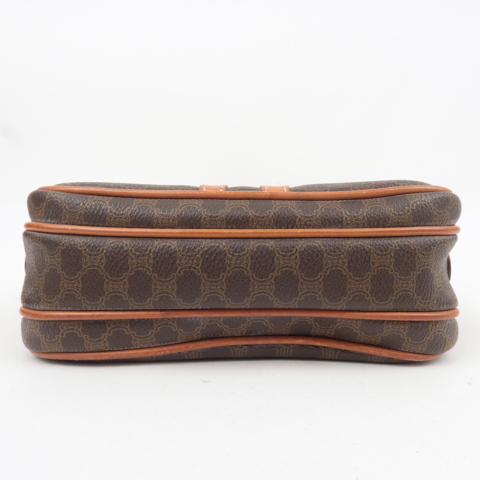 CELINE Macadam PVC Leather Shoulder Bag Brown
