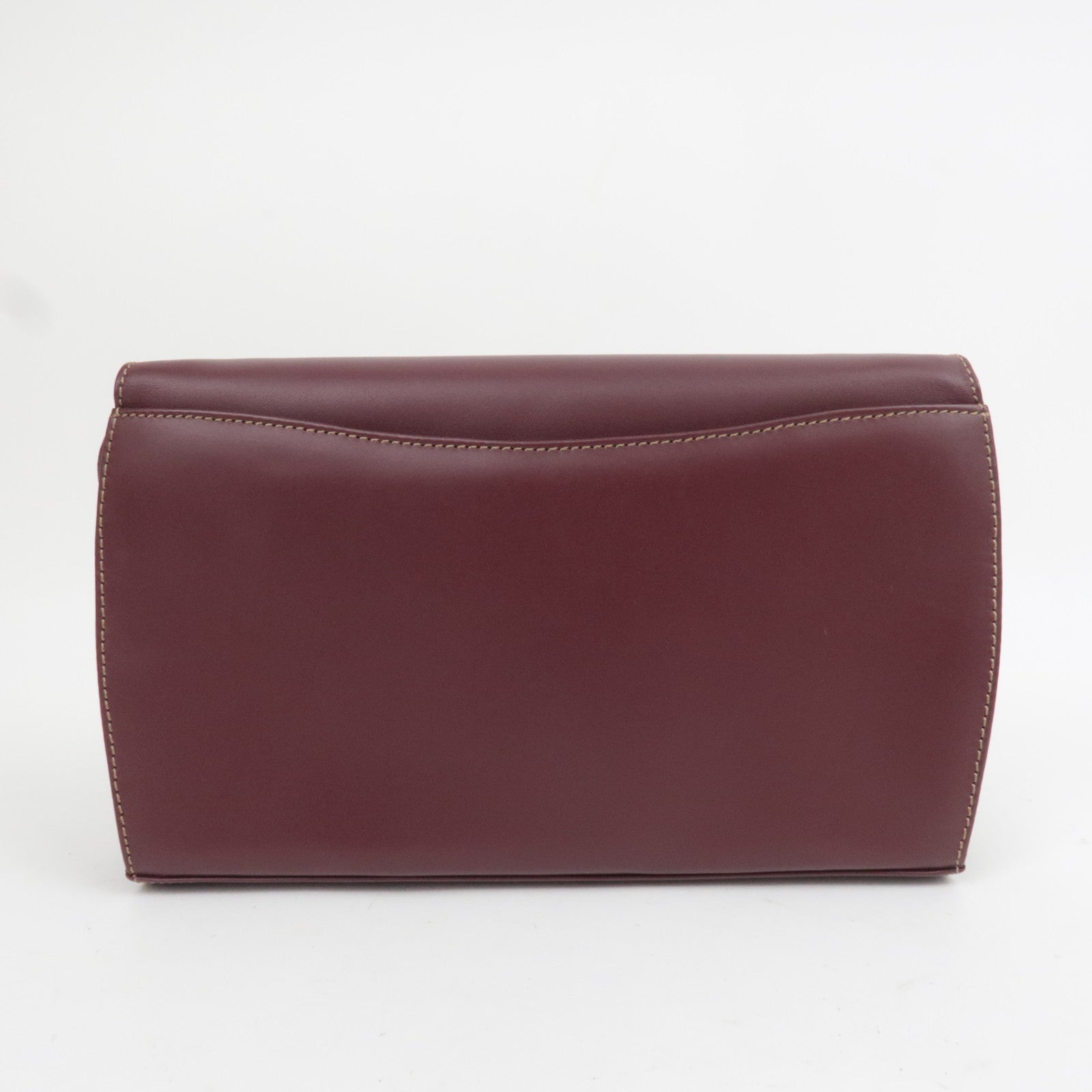 Cartier Must Line Leather Shoulder Bag Bordeaux