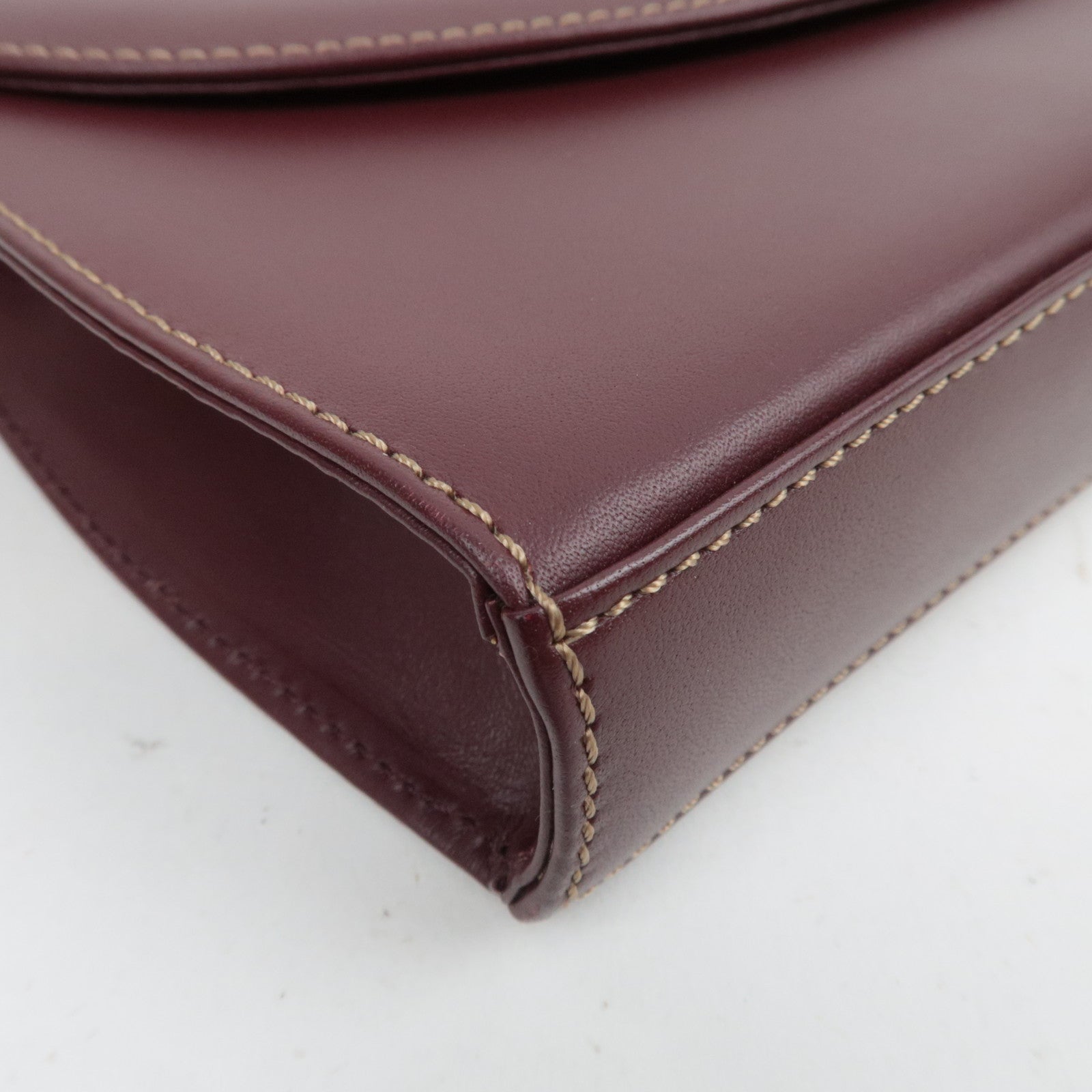 Cartier Must Line Leather Shoulder Bag Bordeaux