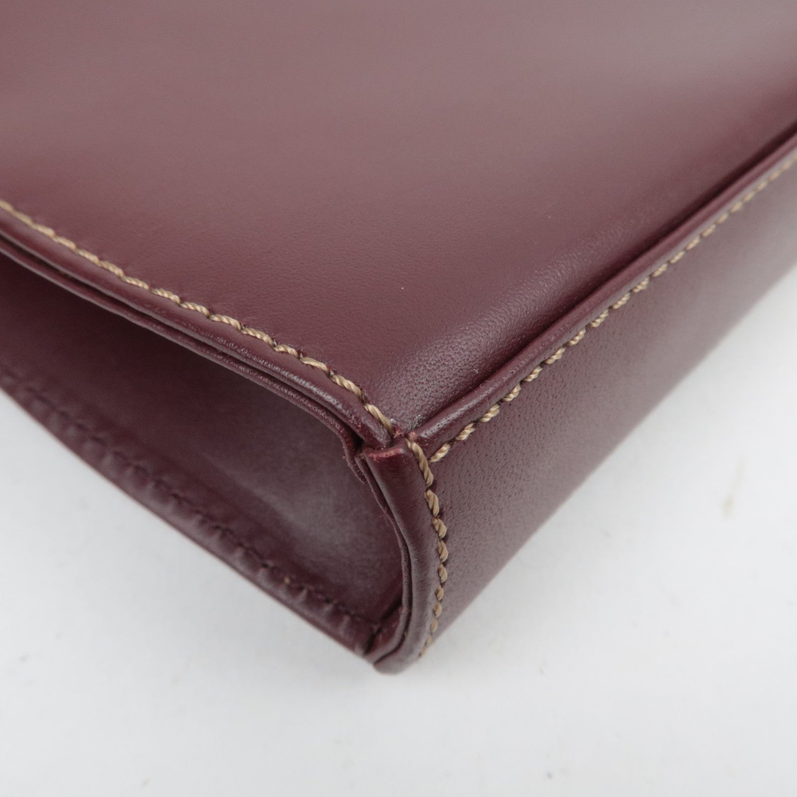 Cartier Must Line Leather Shoulder Bag Bordeaux
