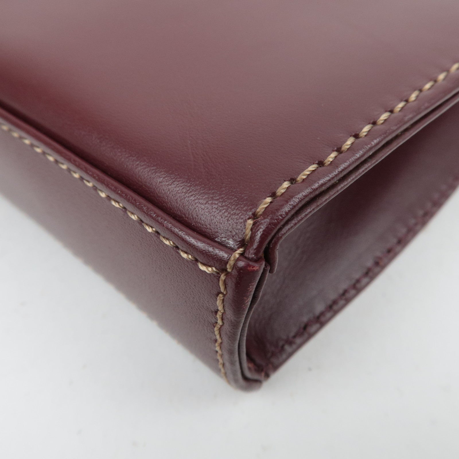Cartier Must Line Leather Shoulder Bag Bordeaux
