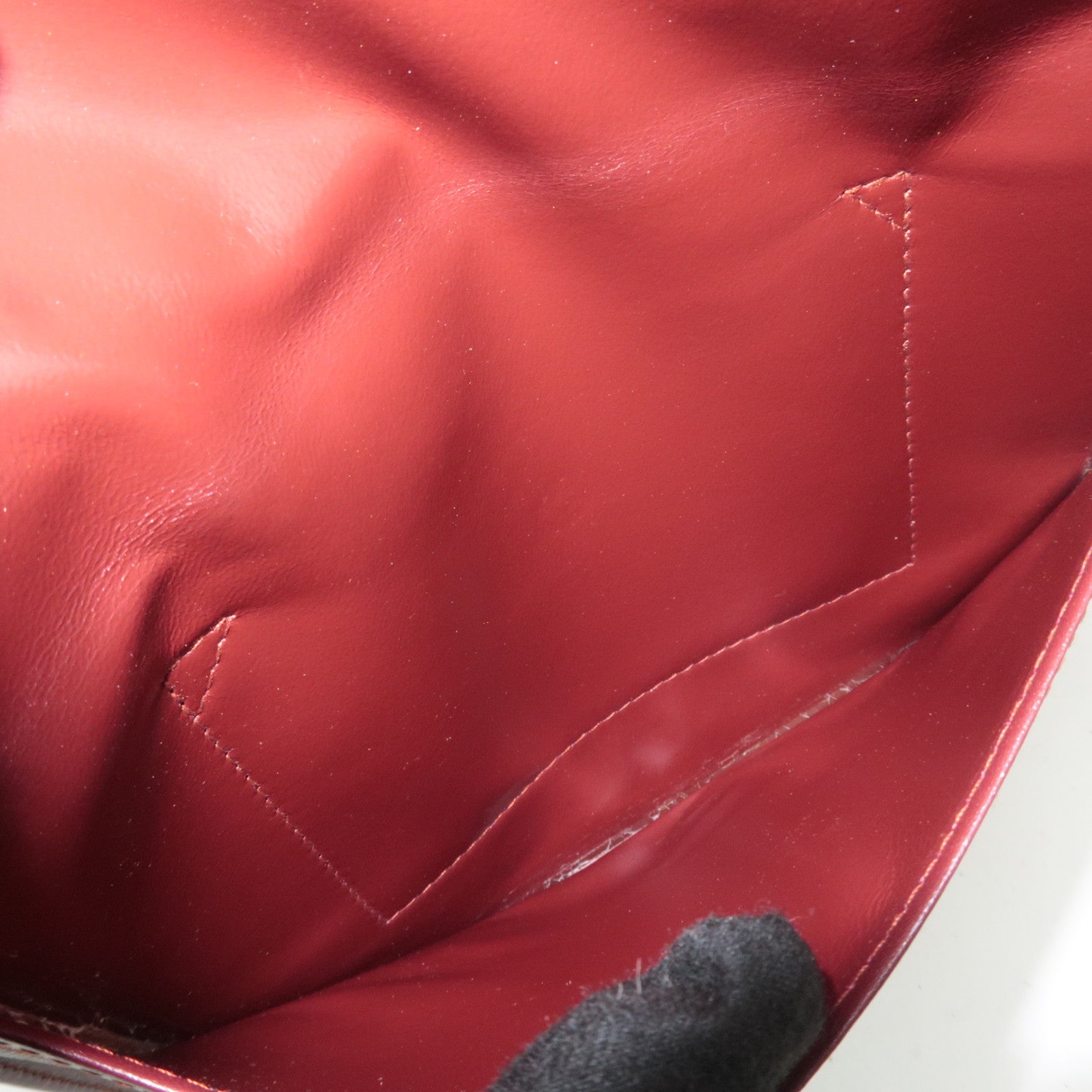 Cartier Must Line Leather Bifold Clutch Bag Bordeaux