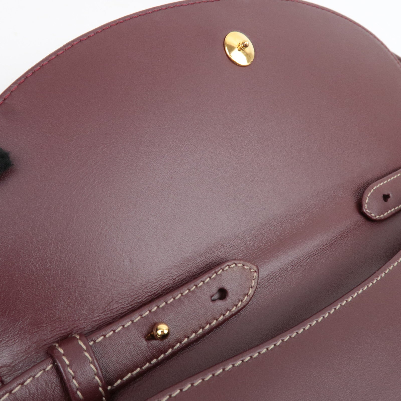 Cartier Must Line Leather Shoulder Bag Bordeaux