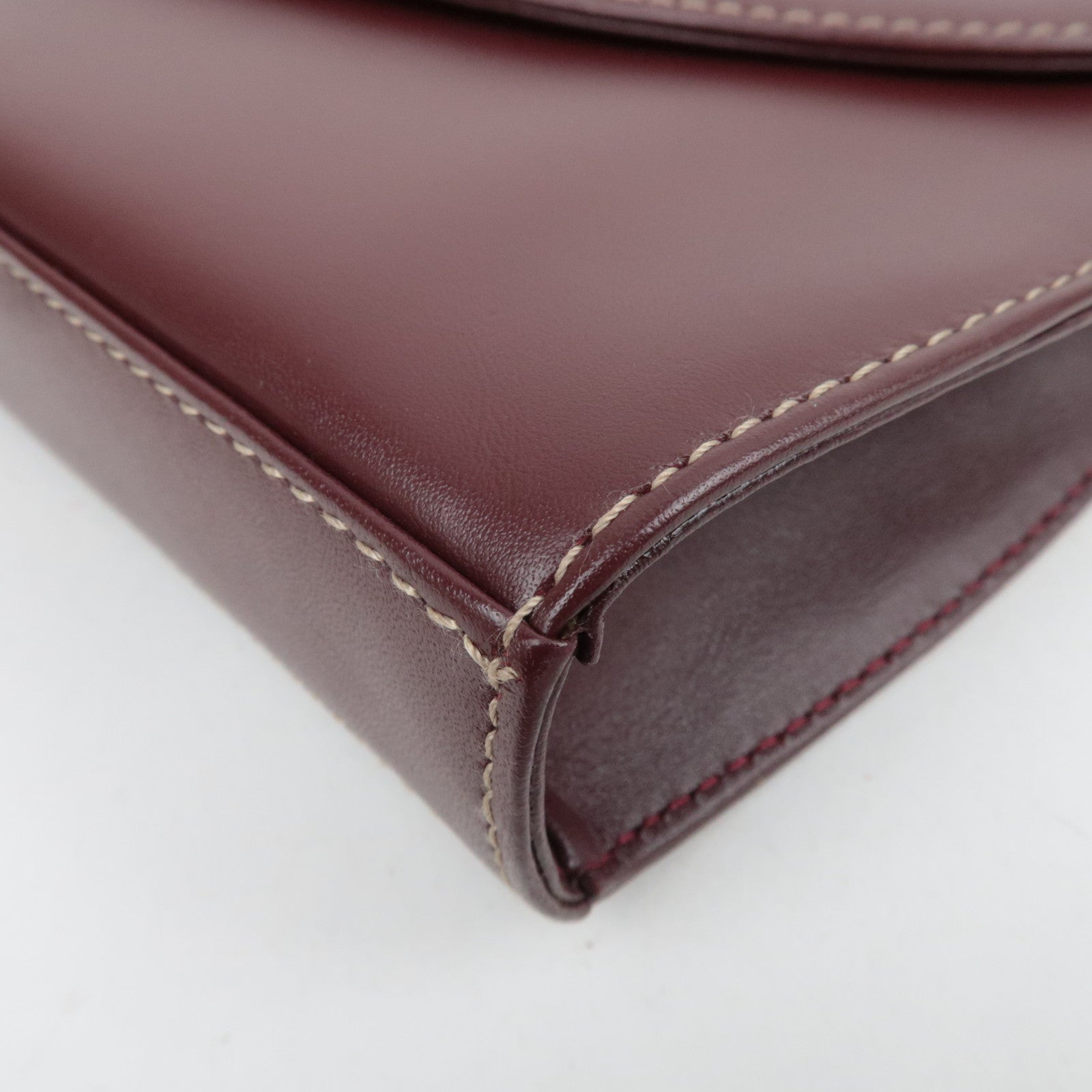 Cartier Must Line Leather Shoulder Bag Bordeaux