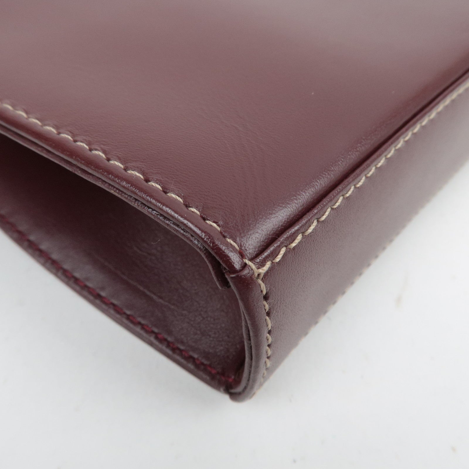 Cartier Must Line Leather Shoulder Bag Bordeaux