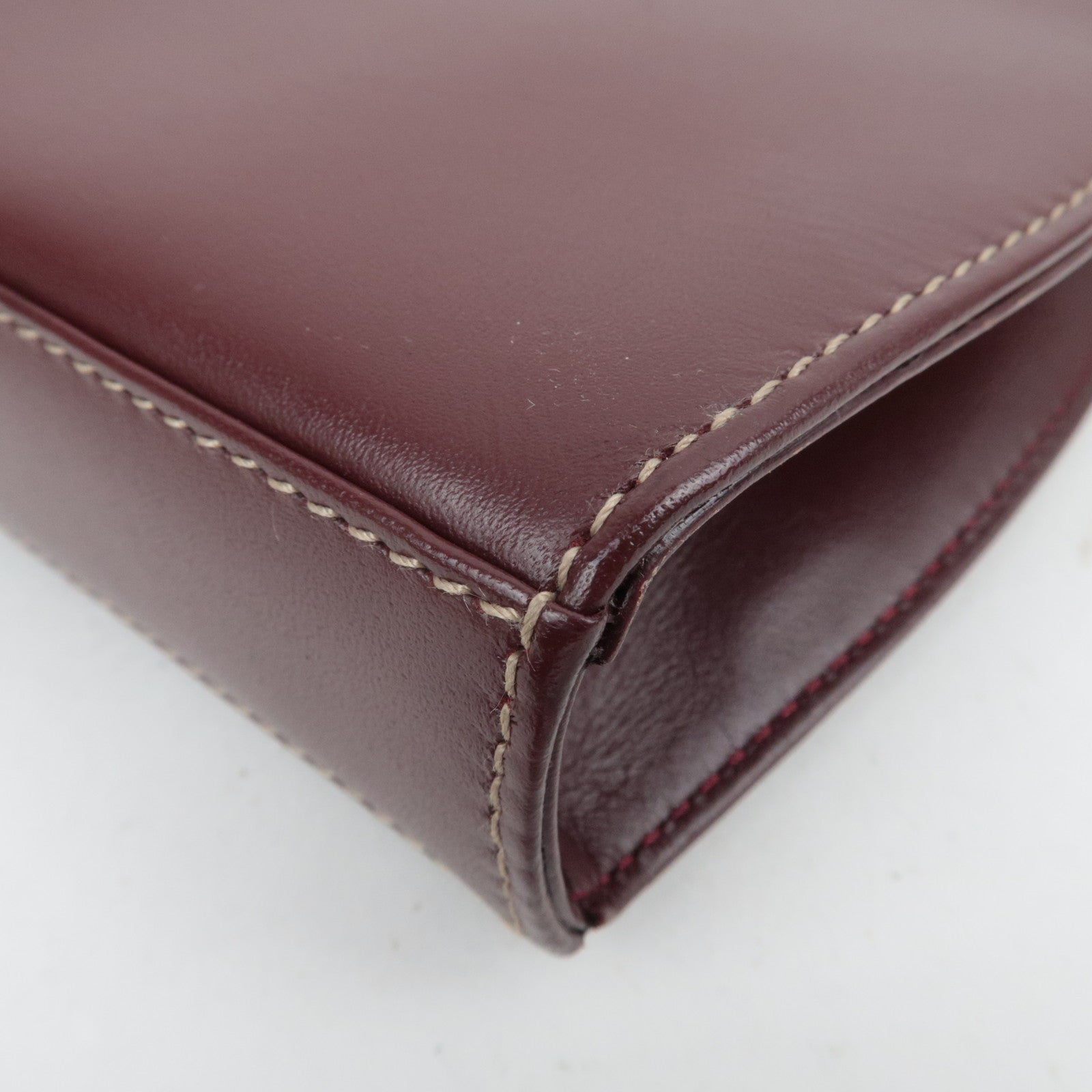 Cartier Must Line Leather Shoulder Bag Bordeaux