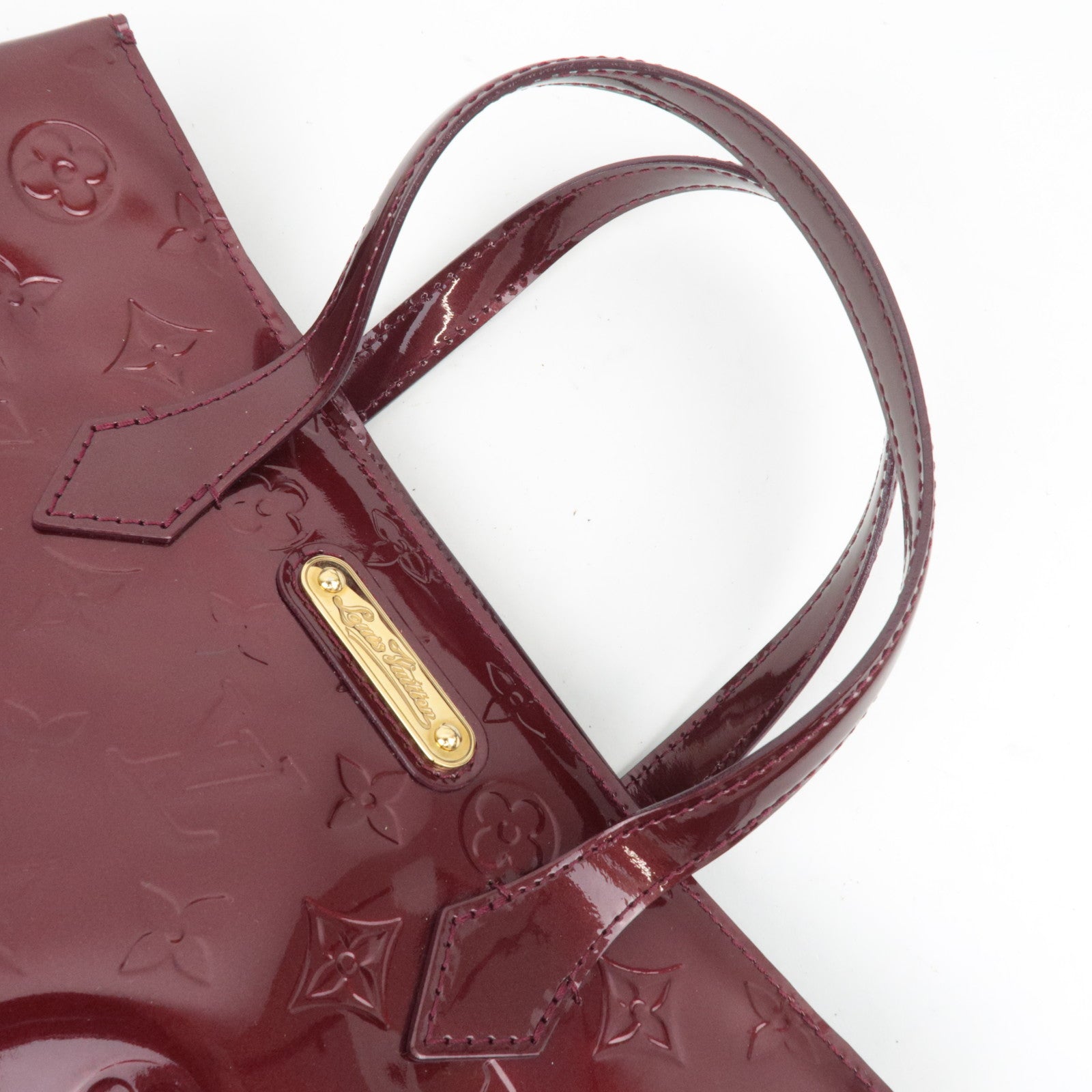 Louis Vuitton Monogram Vernis Wilshire PM Handbag Rouge Fauviste M91644