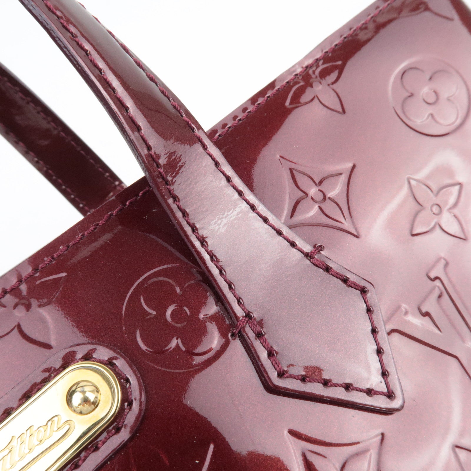 Louis Vuitton Monogram Vernis Wilshire PM Handbag Rouge Fauviste M91644