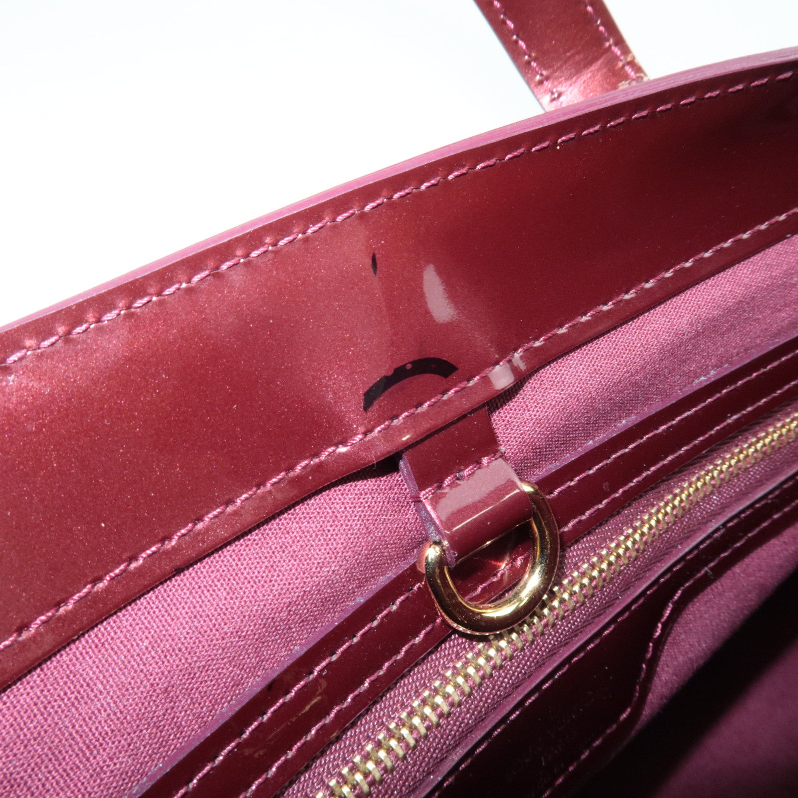 Louis Vuitton Monogram Vernis Wilshire PM Handbag Rouge Fauviste M91644