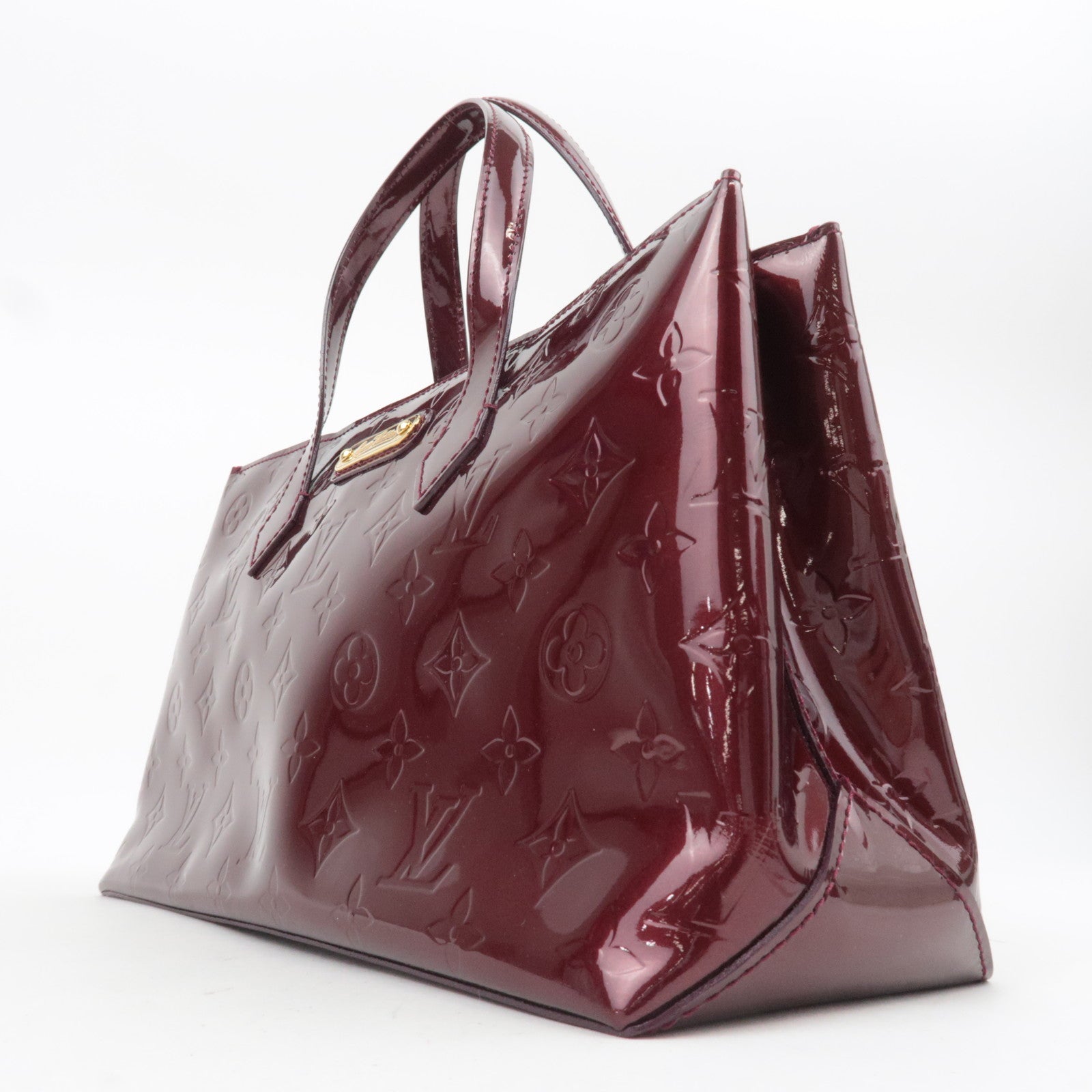 Louis Vuitton Monogram Vernis Wilshire PM Handbag Rouge Fauviste M91644