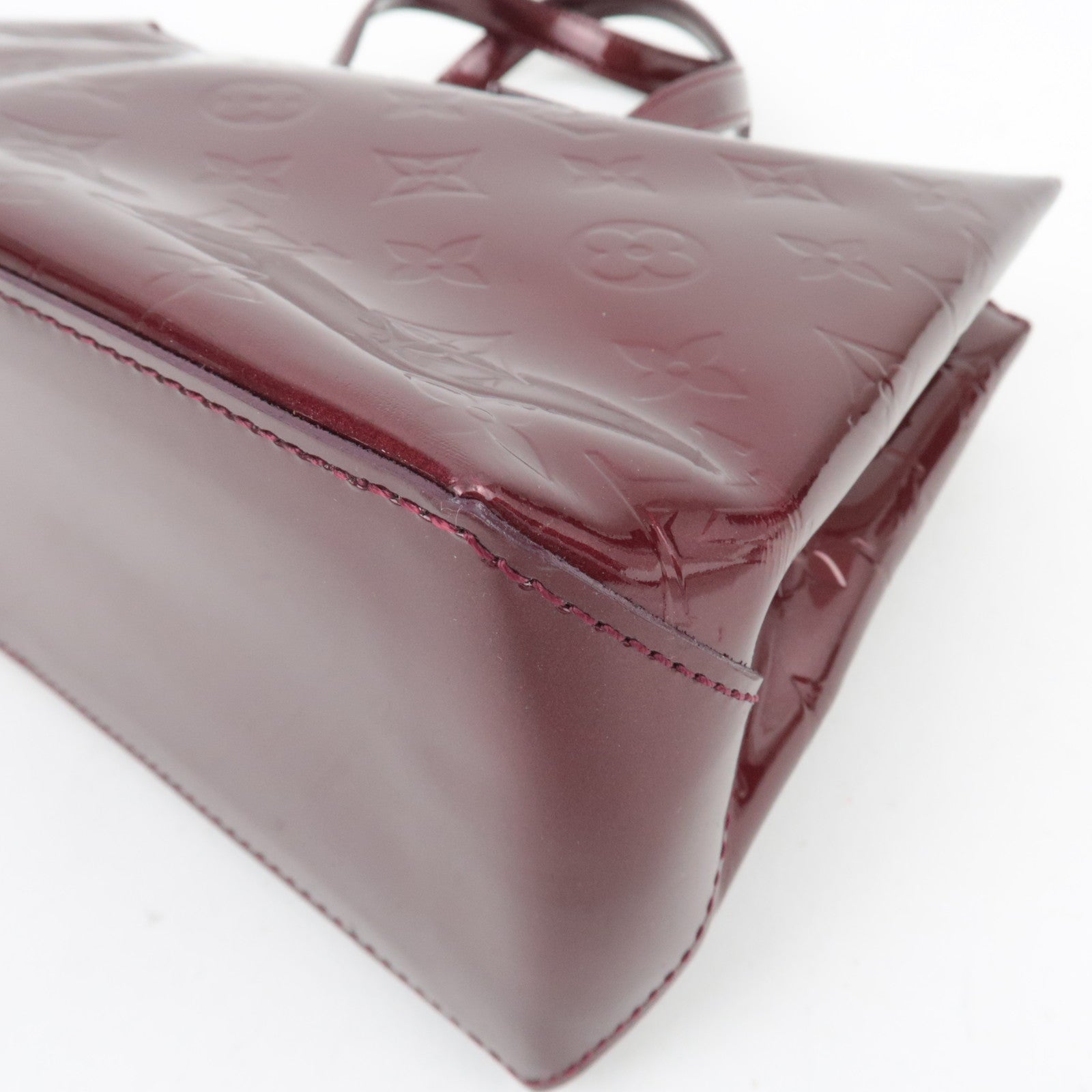 Louis Vuitton Monogram Vernis Wilshire PM Handbag Rouge Fauviste M91644