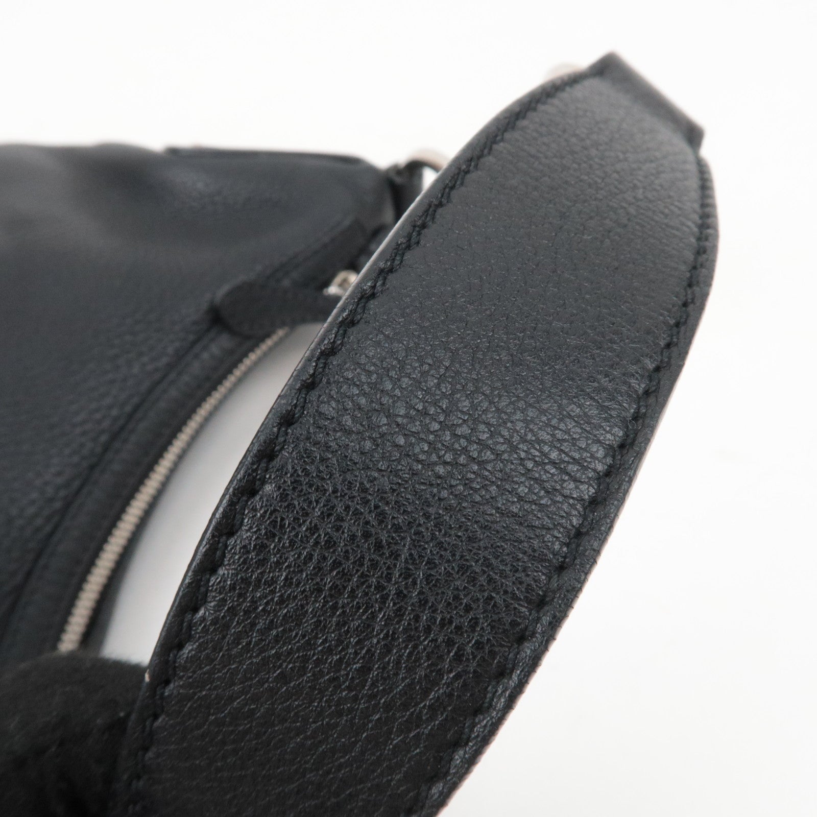 PRADA Leather One Shoulder Bag Black