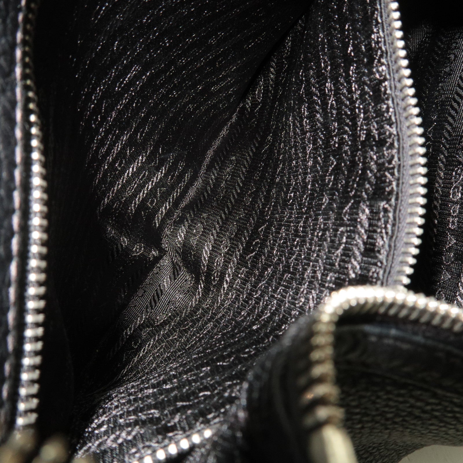 PRADA Leather One Shoulder Bag Black