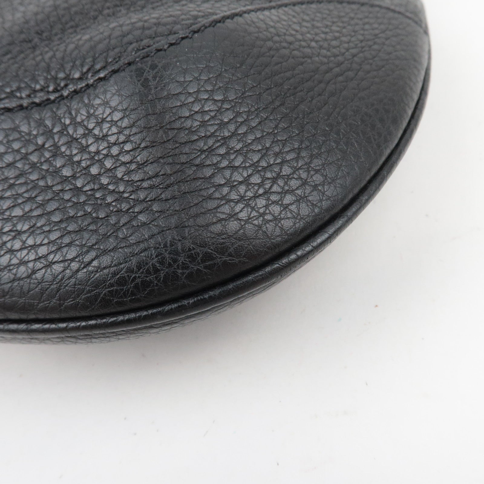 PRADA Leather One Shoulder Bag Black