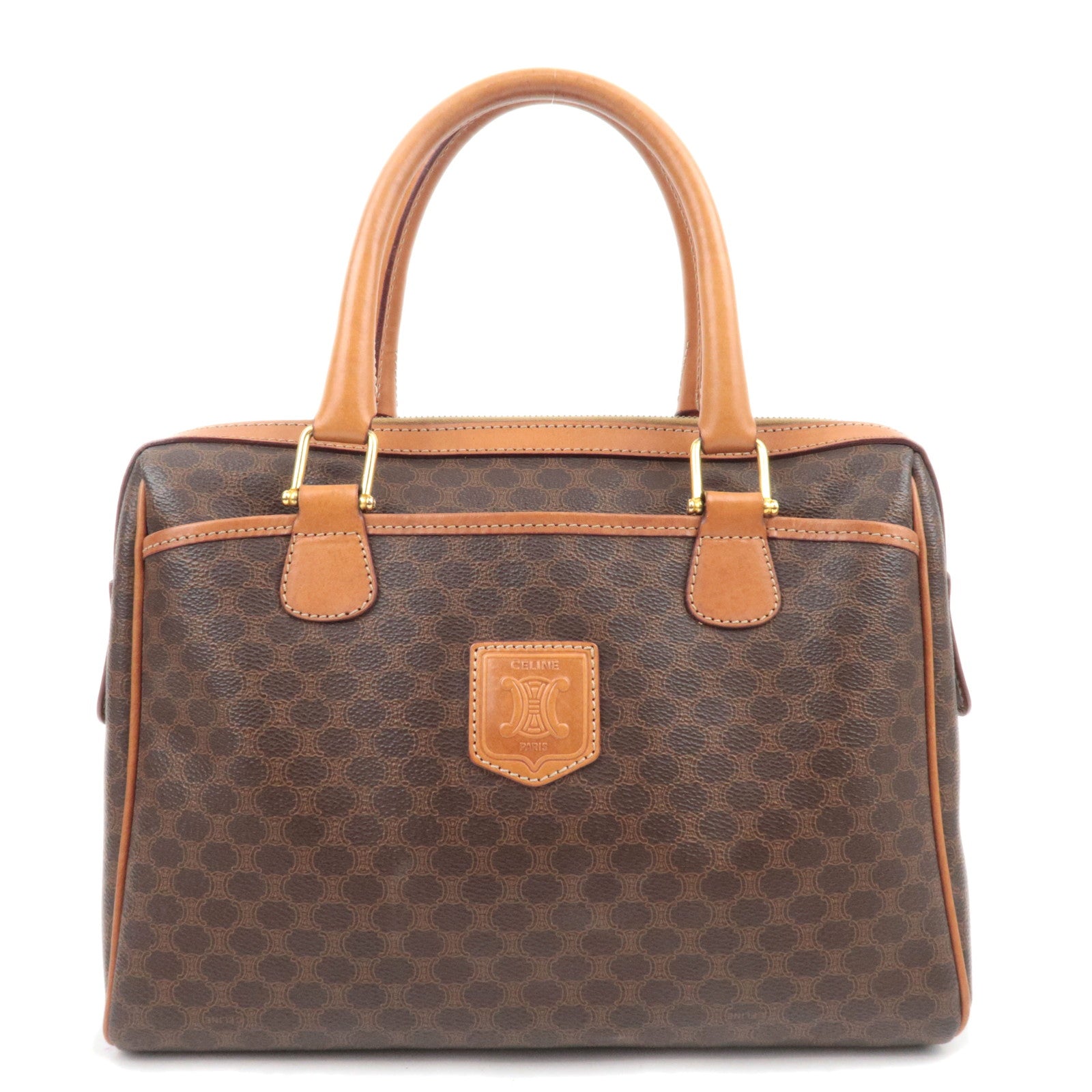CELINE Macadam PVC Leather Handbag Brown88779